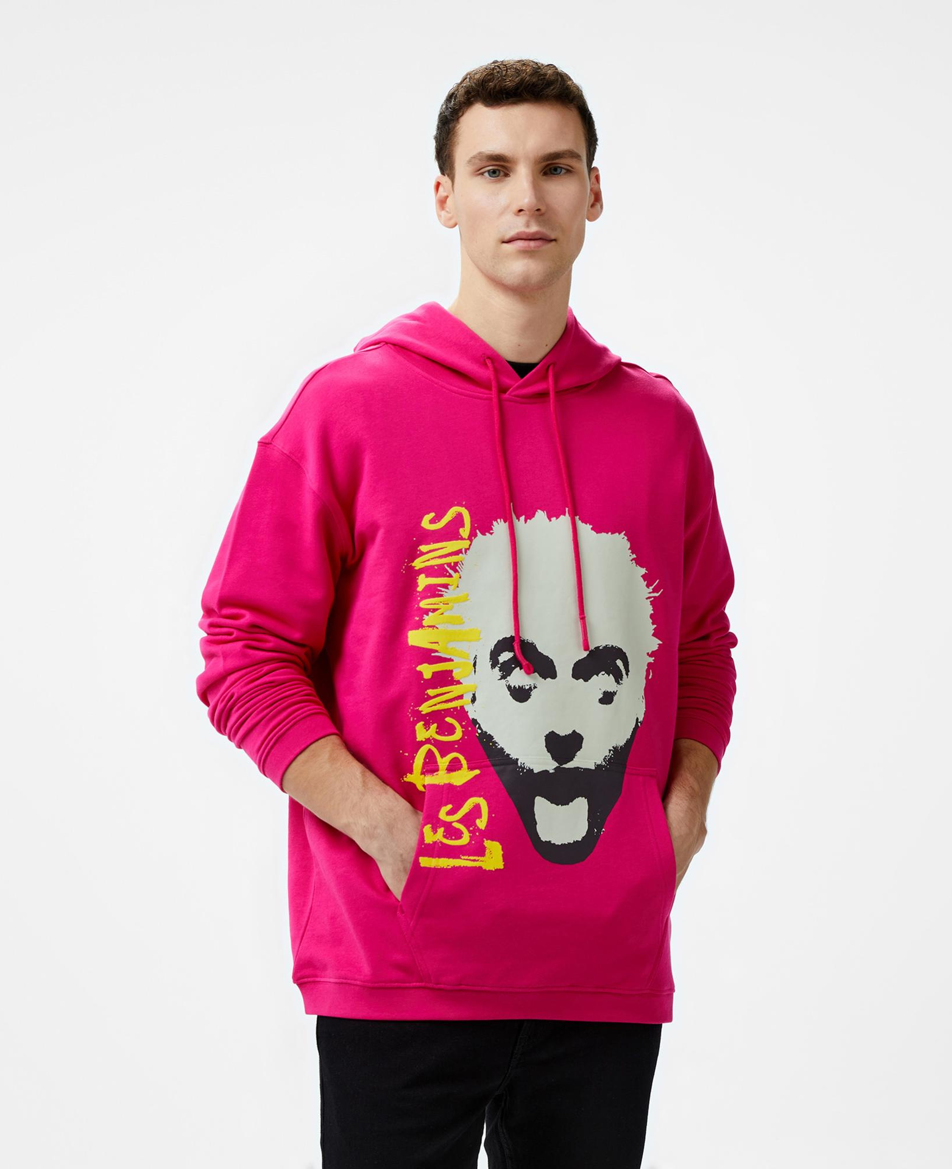 Les Benjamins 704 Unisex Pembe Hoodie