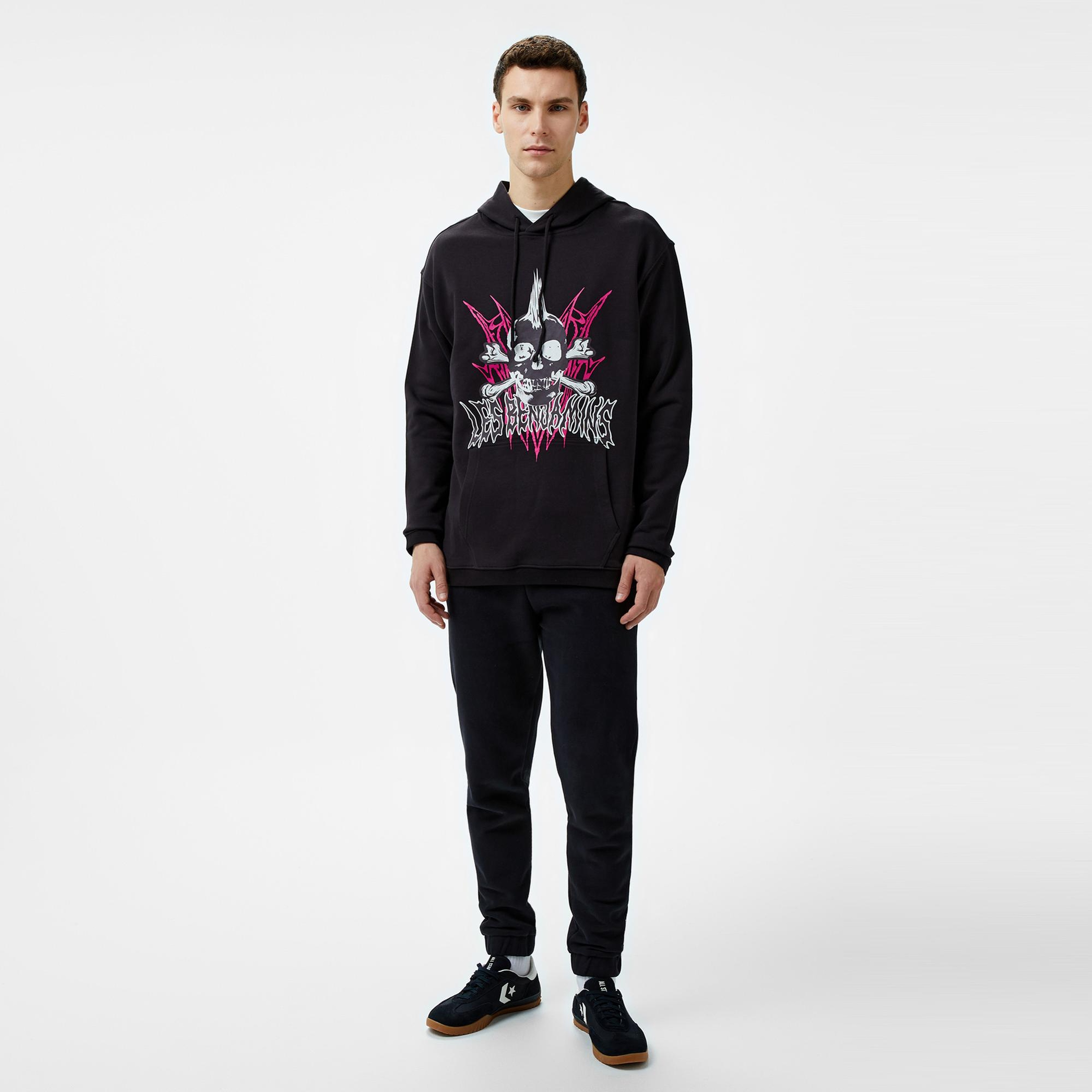 Les Benjamins 706 Unisex Siyah Hoodie