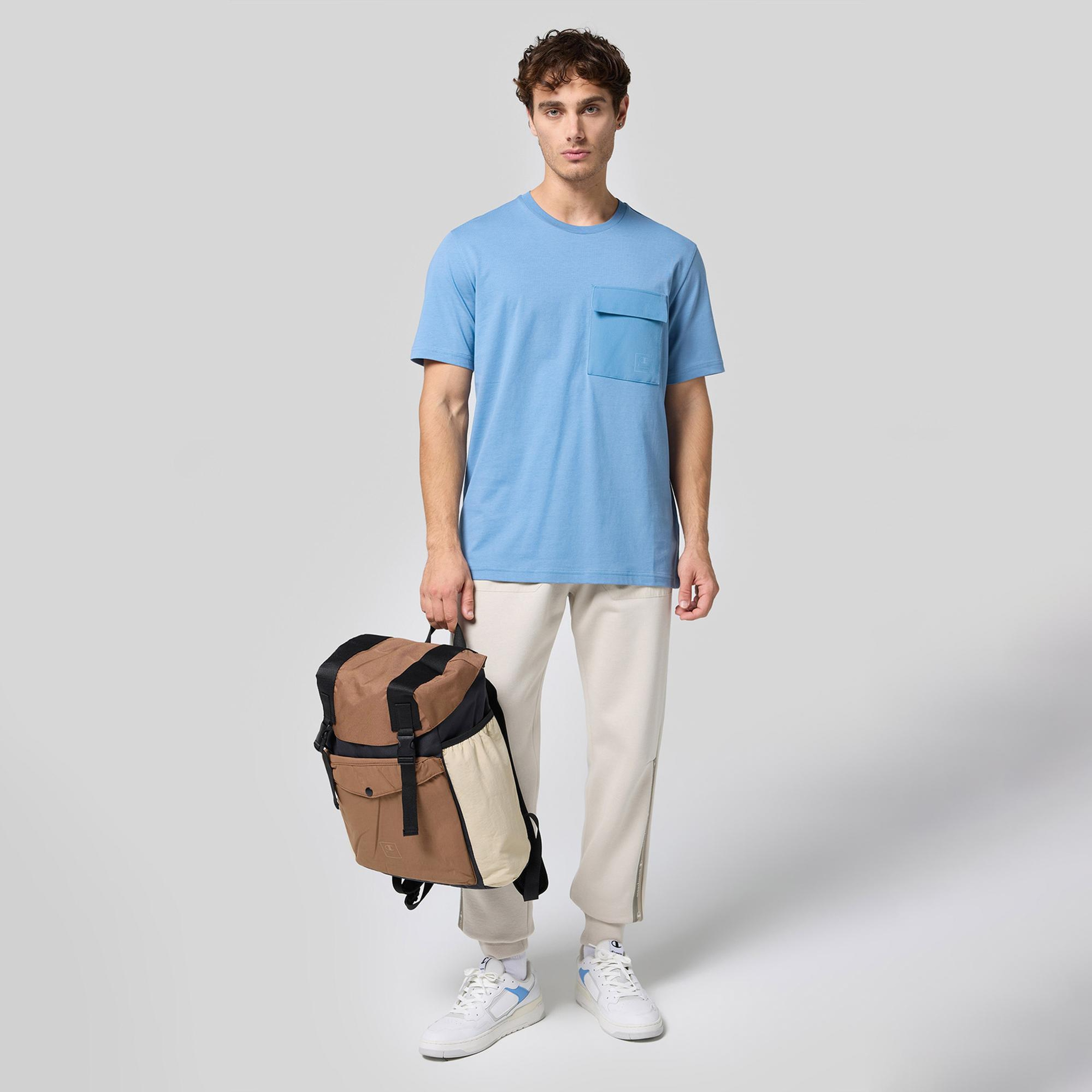 Champion Crewneck Erkek Mavi T-Shirt