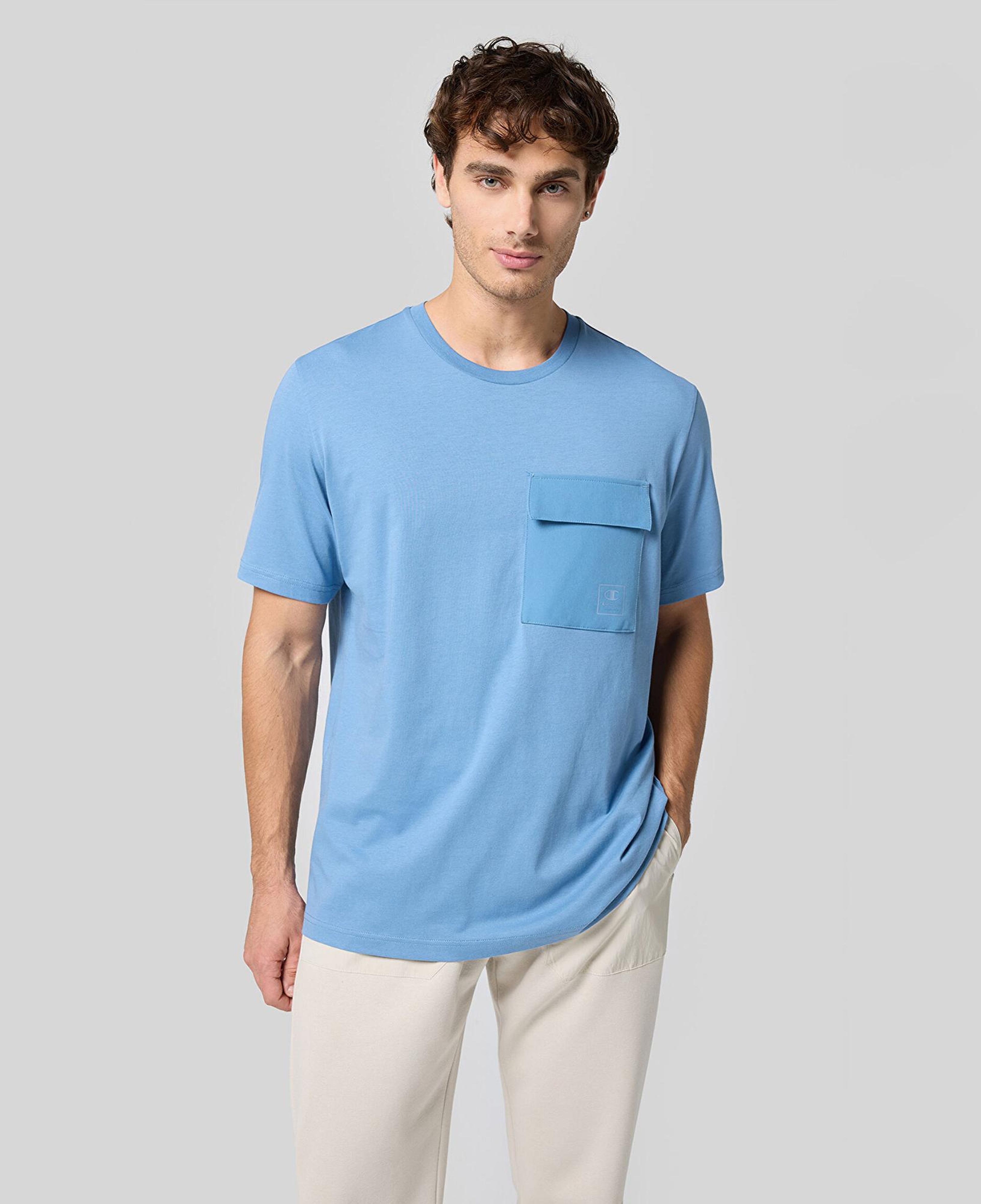 Champion Crewneck Erkek Mavi T-Shirt