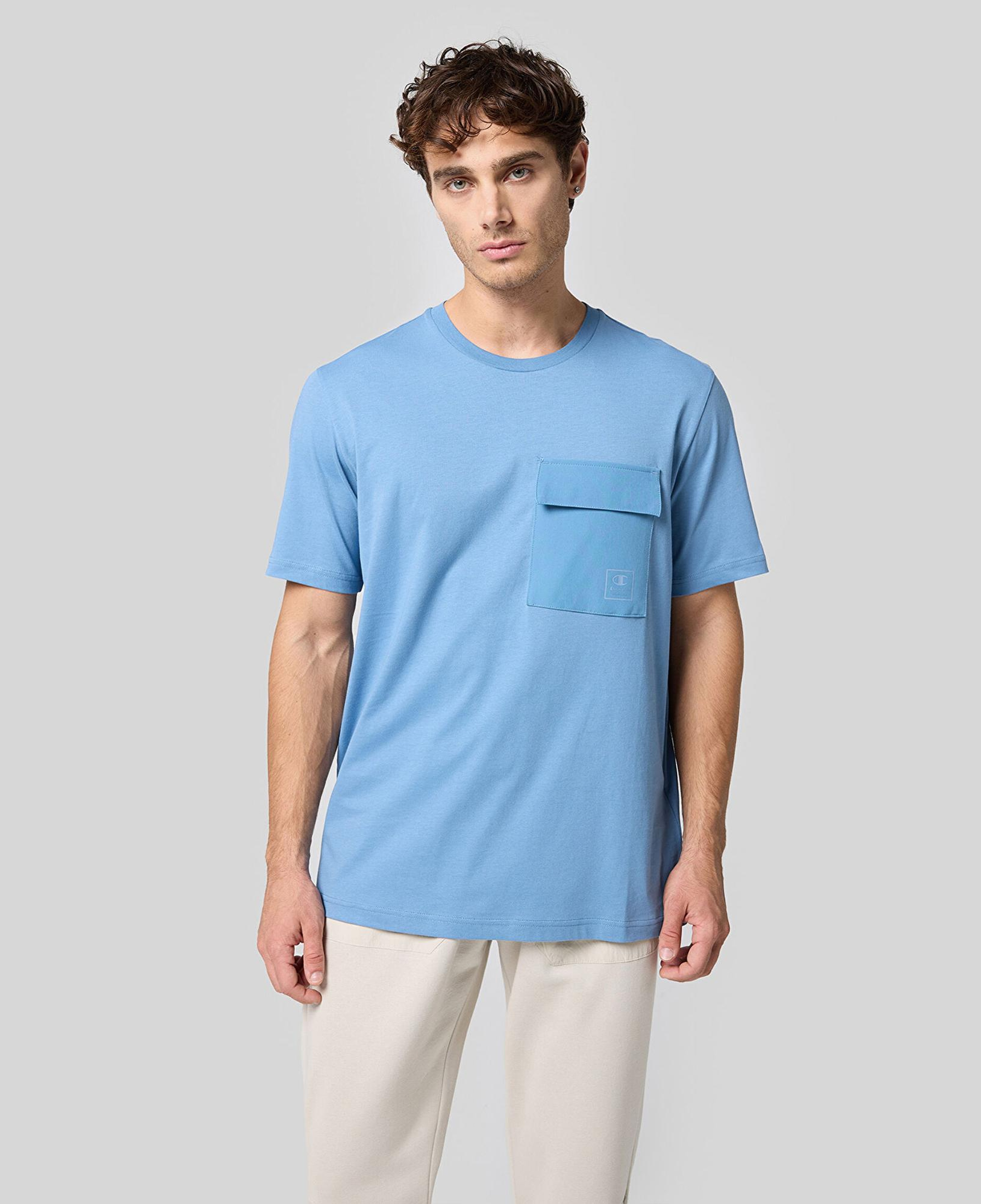 Champion Crewneck Erkek Mavi T-Shirt