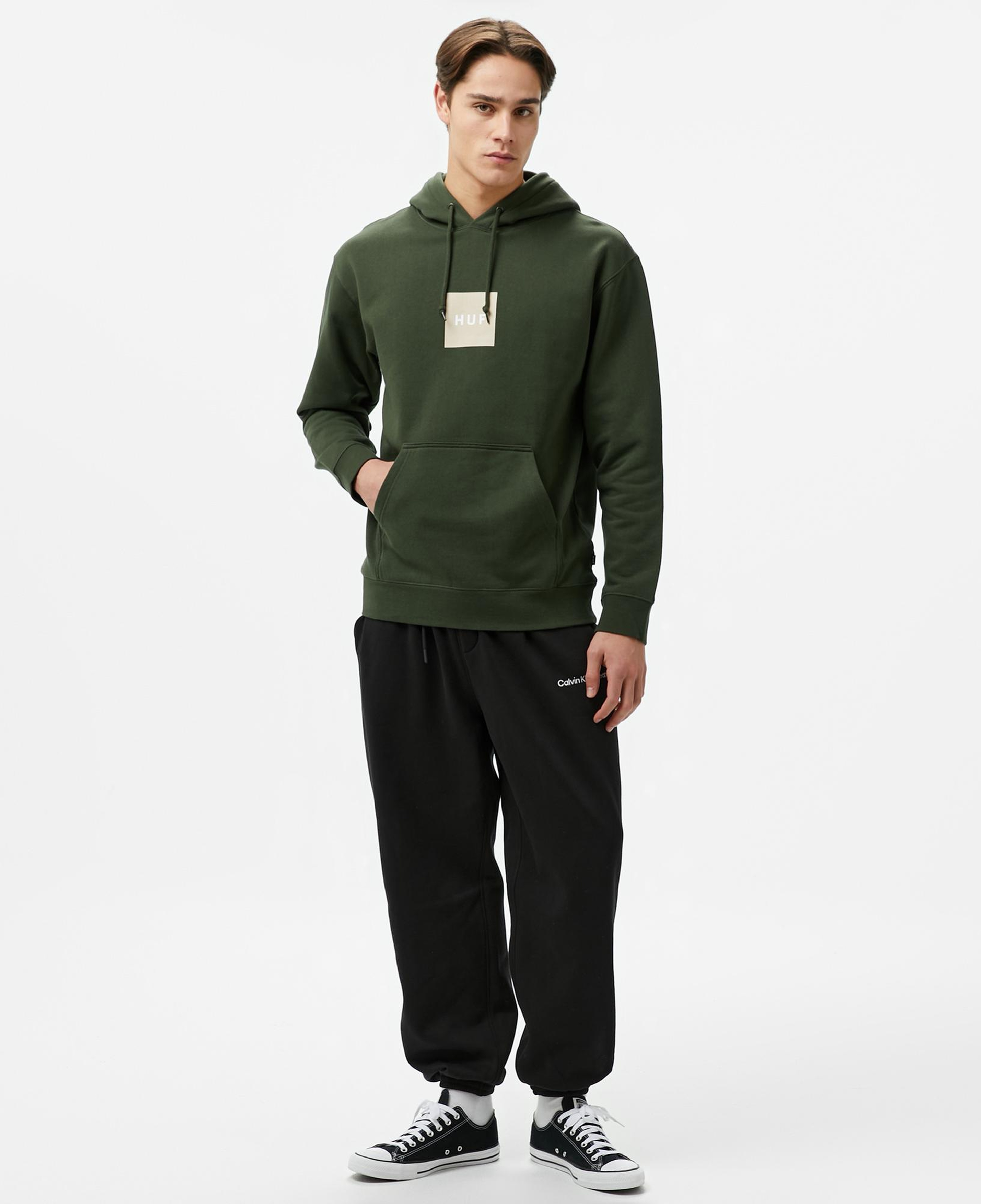 Huf Set Box P/O Erkek Yeşil Hoodie