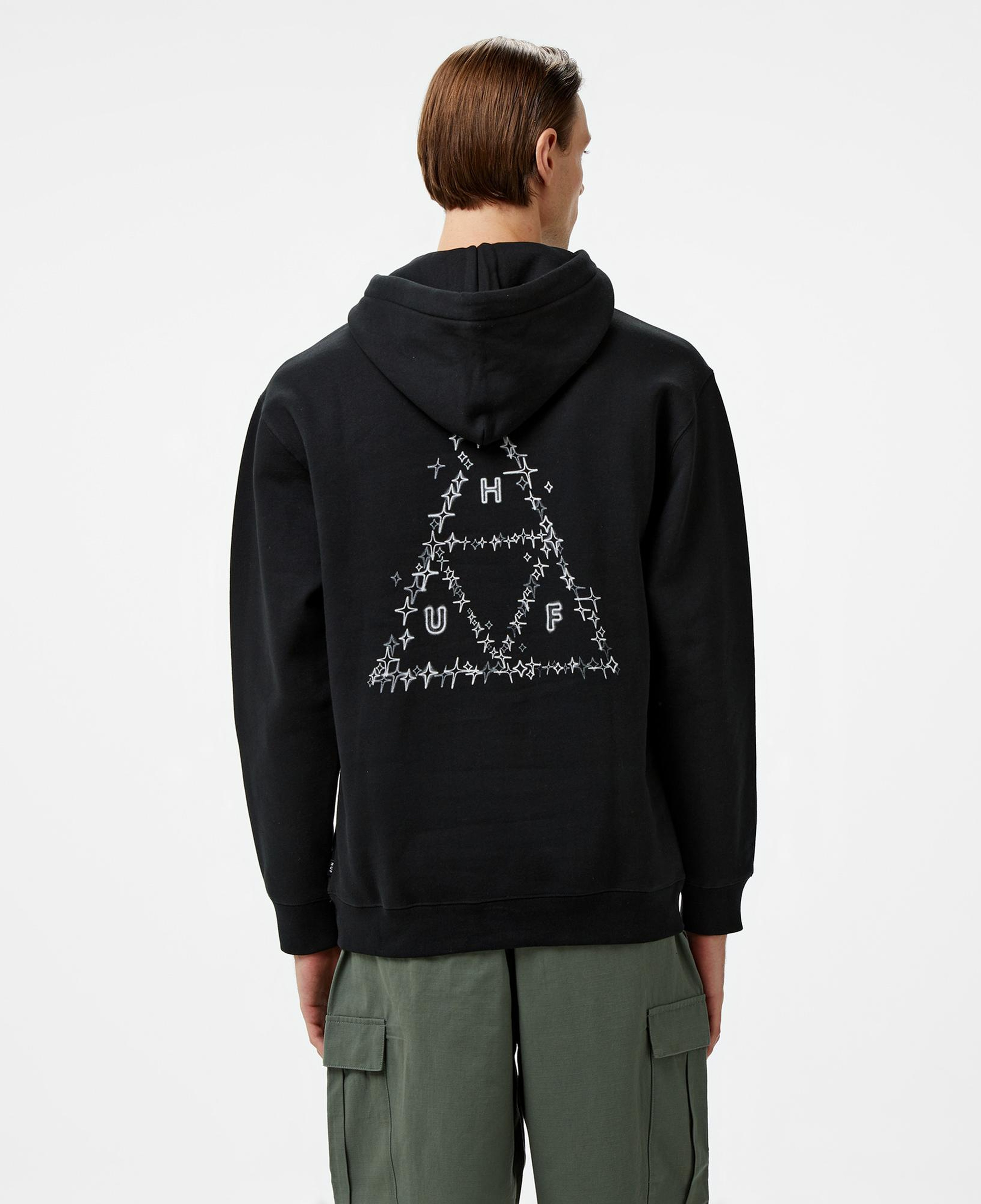 Huf Gleam P/O Erkek Siyah Hoodie