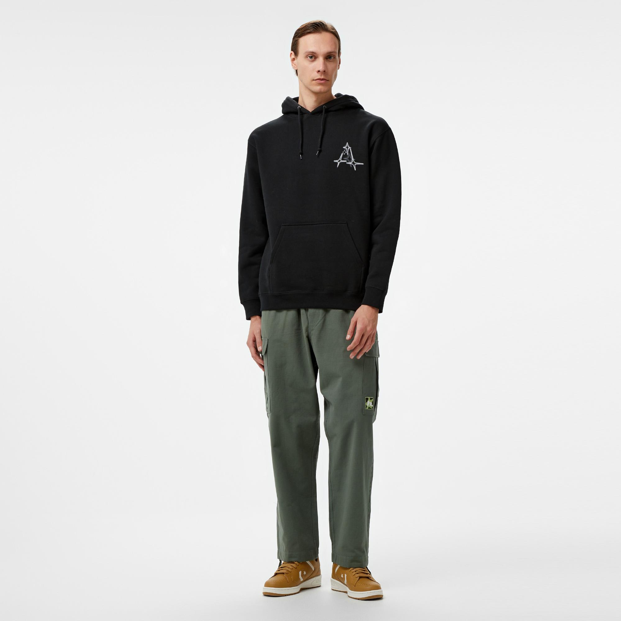 Huf Gleam P/O Erkek Siyah Hoodie