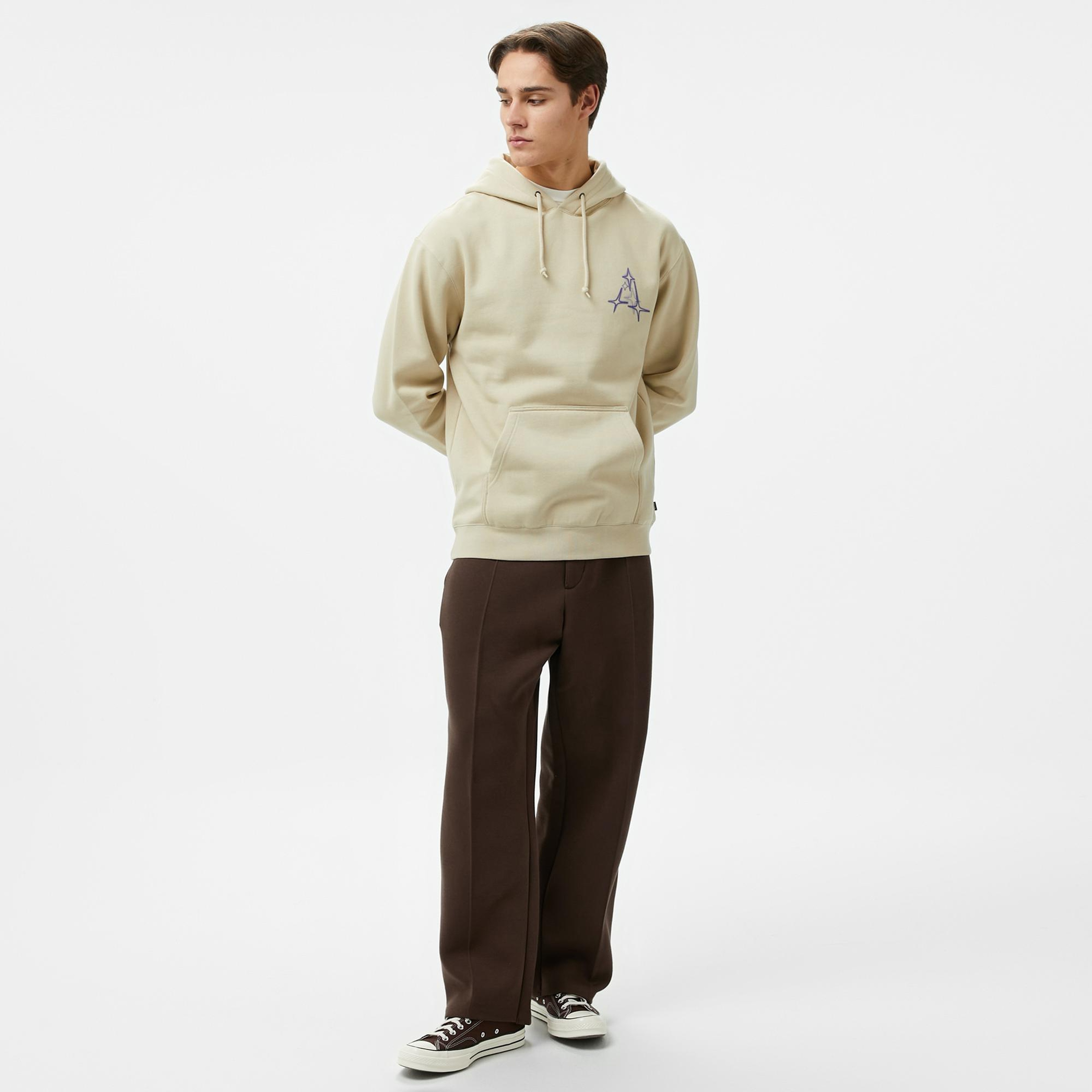 HUF Gleam P/O Erkek Bej Hoodie