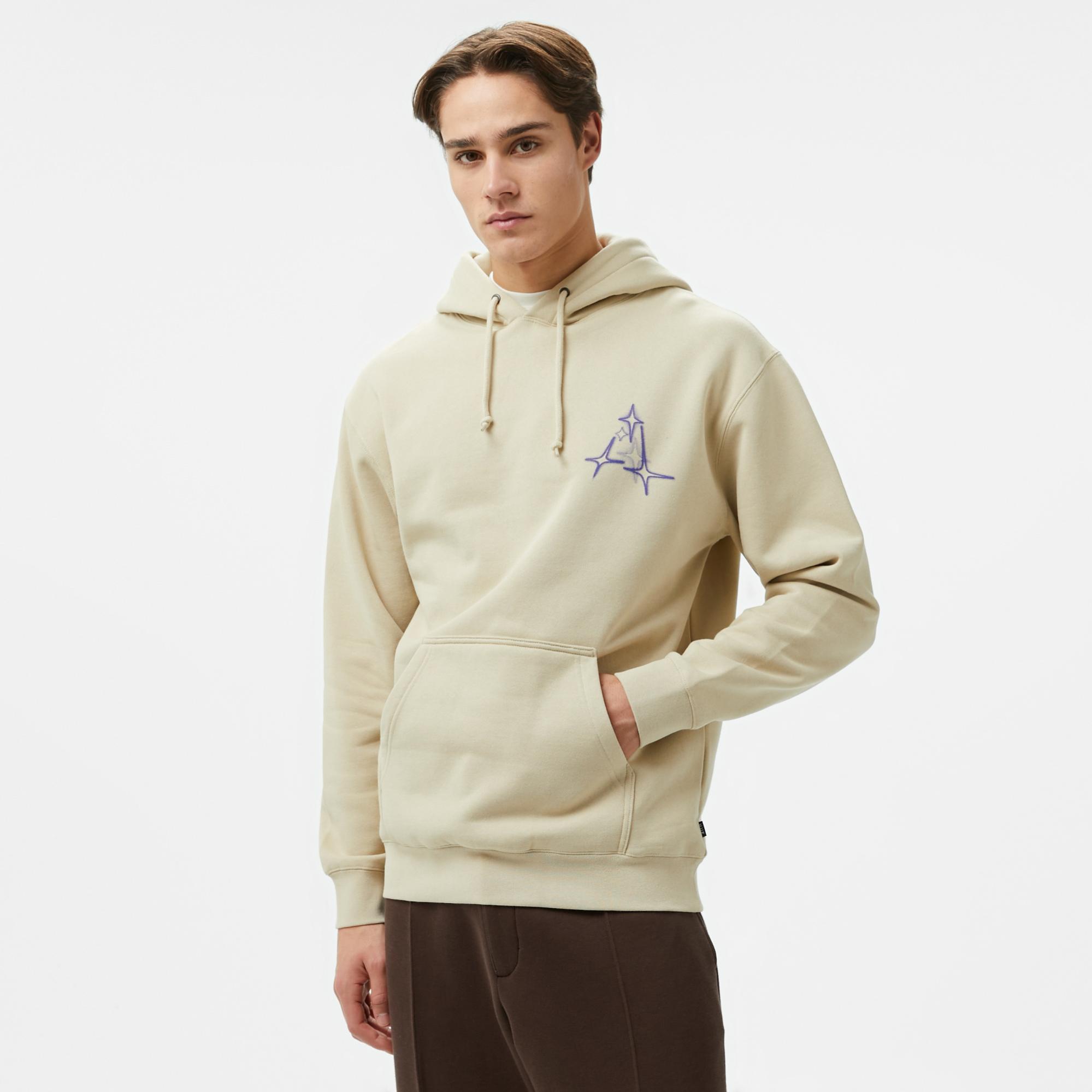HUF Gleam P/O Erkek Bej Hoodie