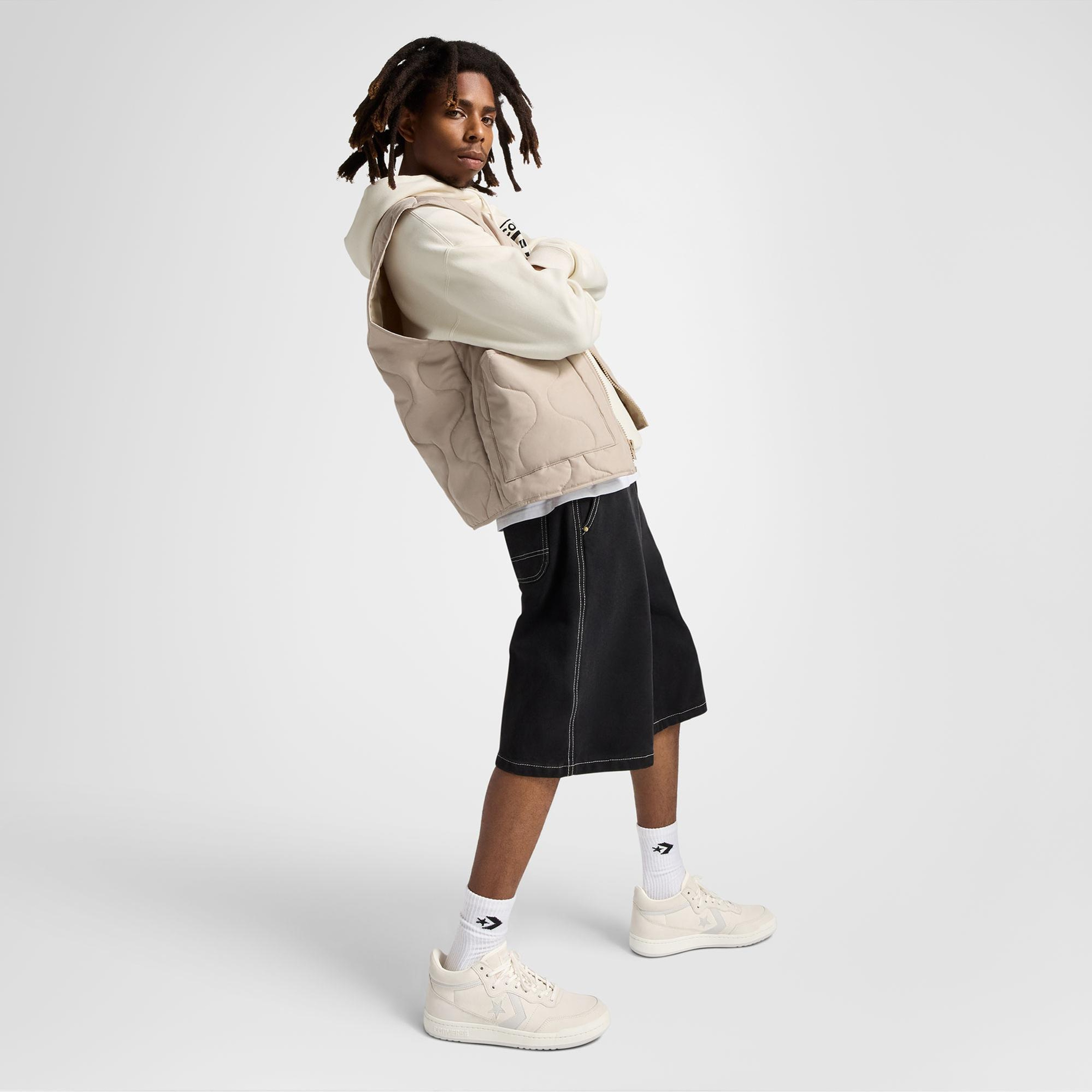 Converse Fastbreak Pro Unisex Krem Deri Sneaker