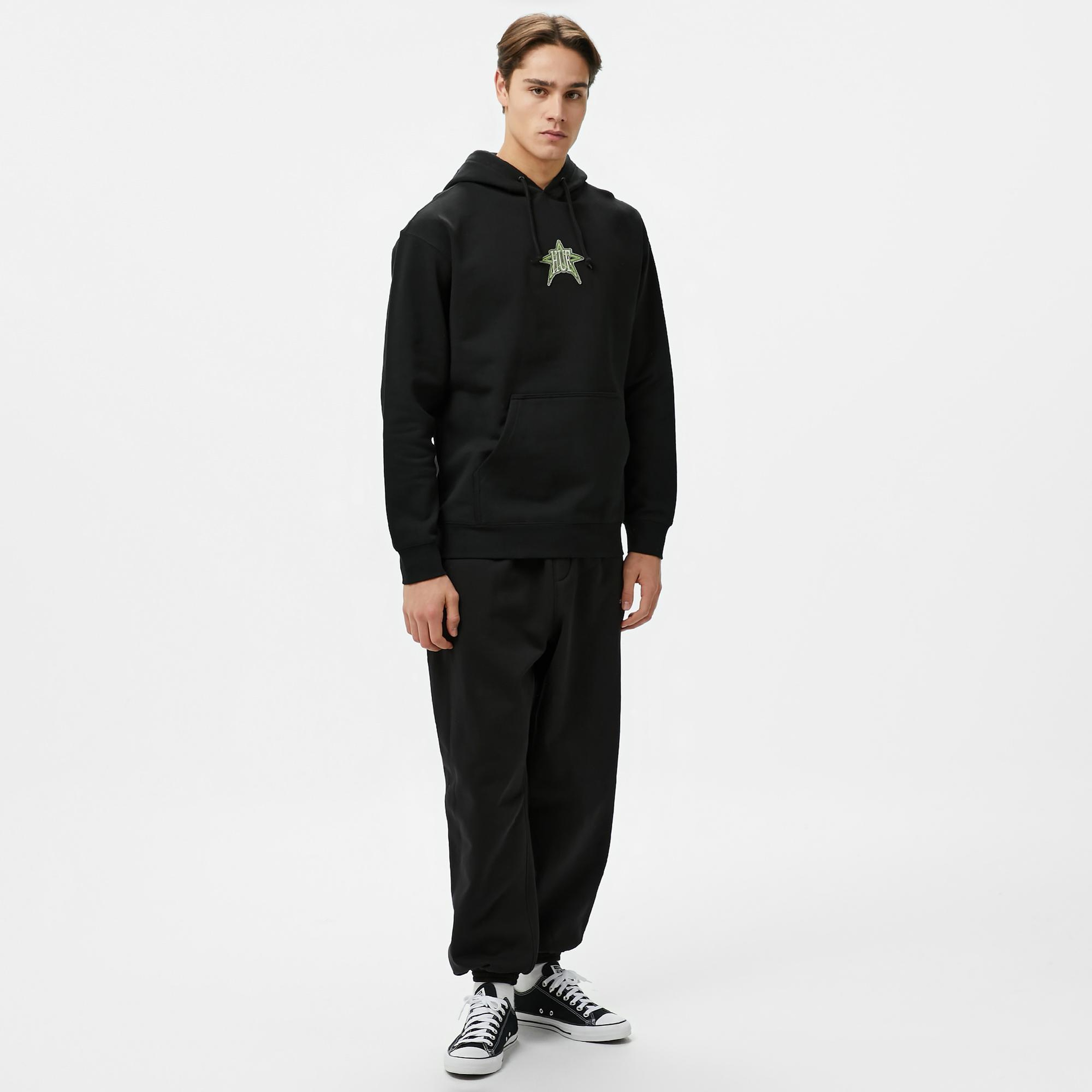 Huf Intergalactic P/O Erkek Siyah Hoodie