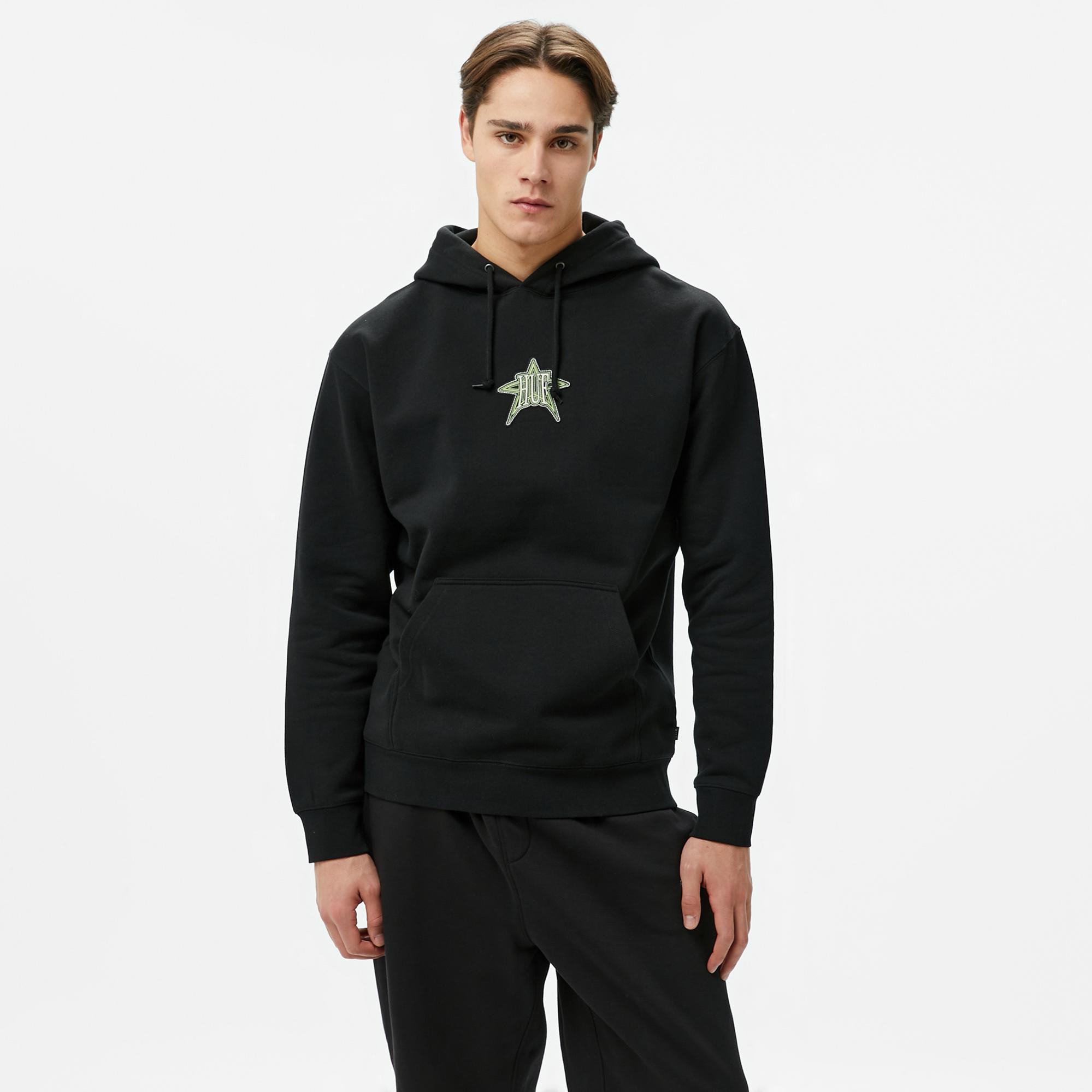 Huf Intergalactic P/O Erkek Siyah Hoodie