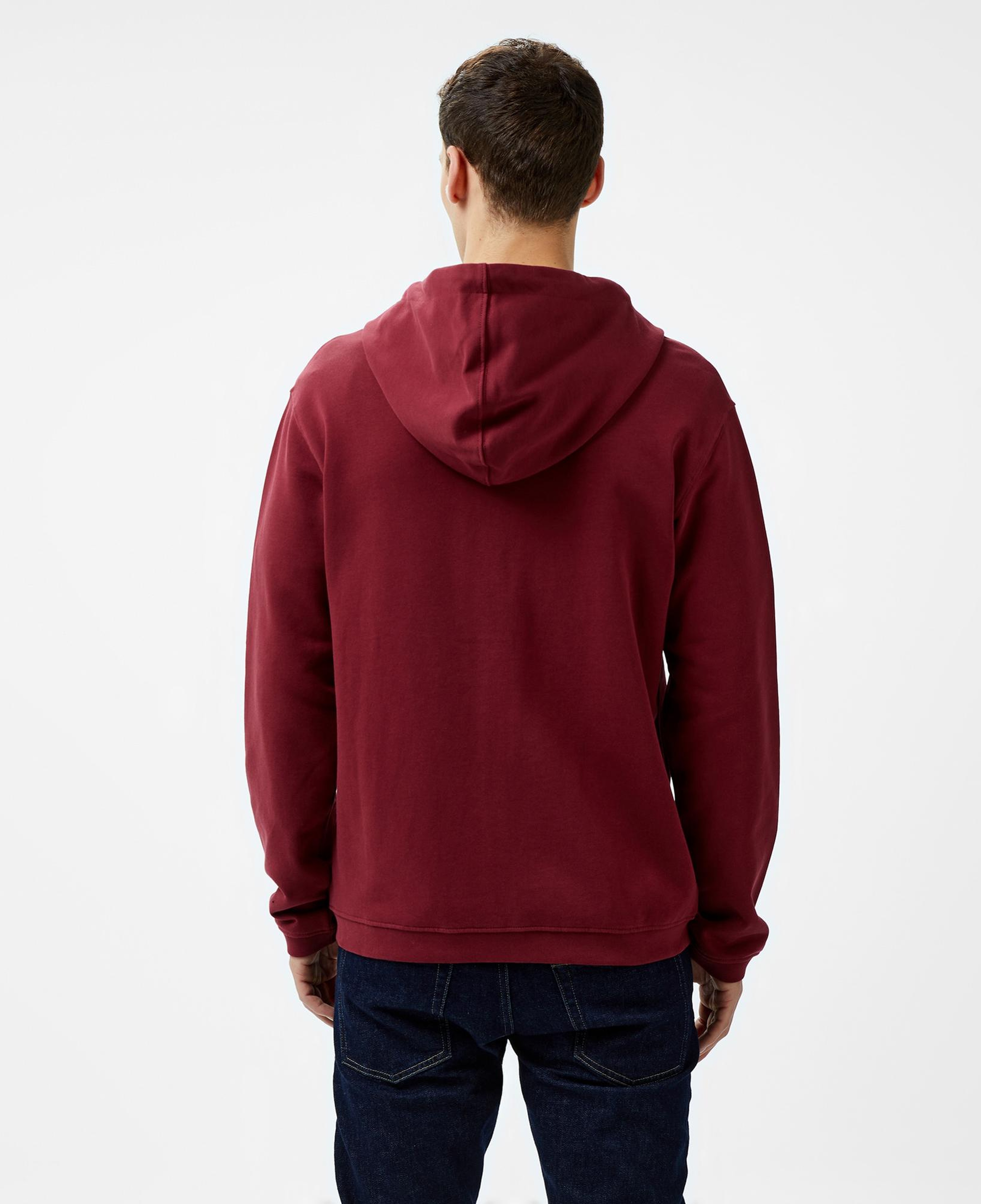 Les Benjamins Zip 301 Erkek Bordo Hoodie