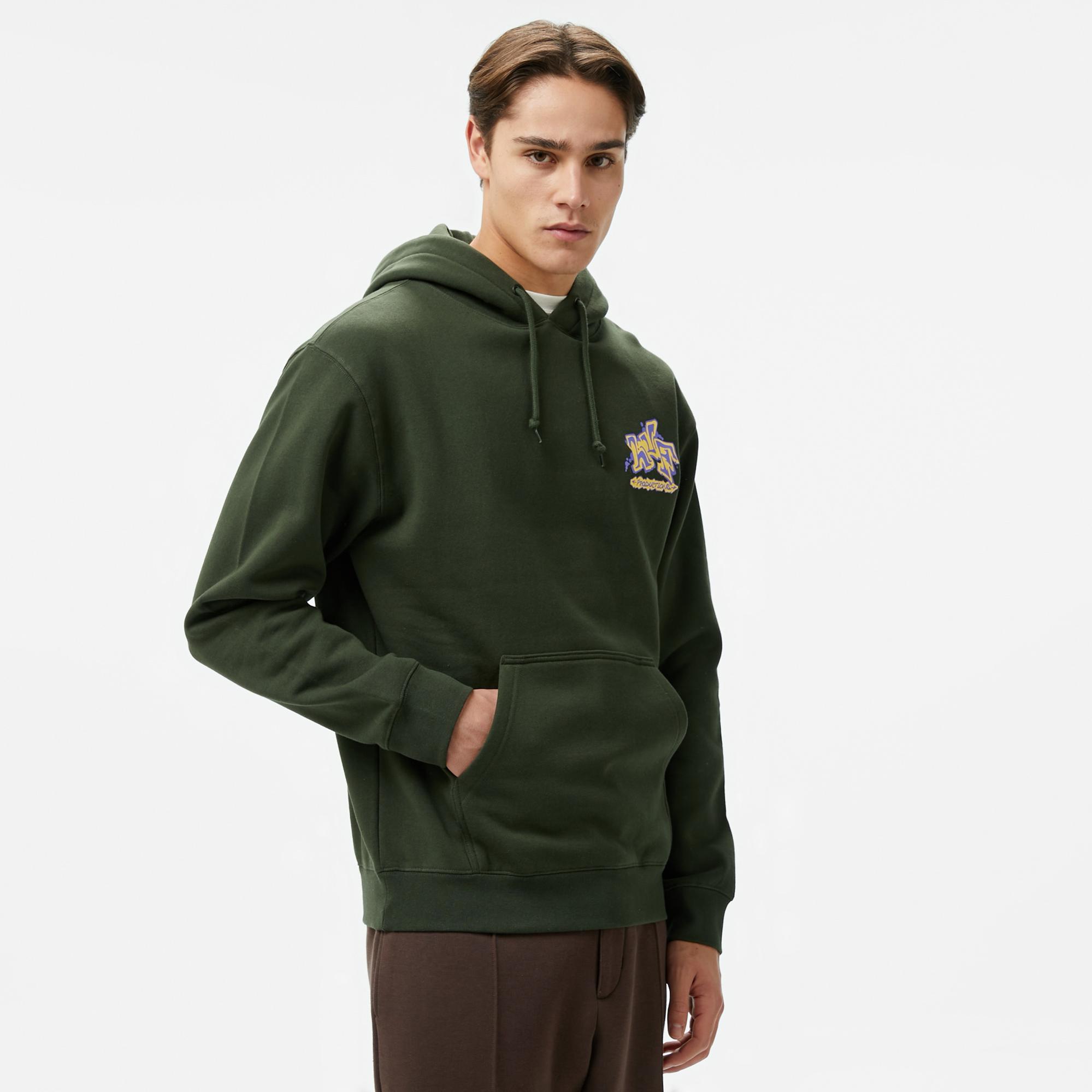 Huf Productions P/O Erkek Yeşil Hoodie