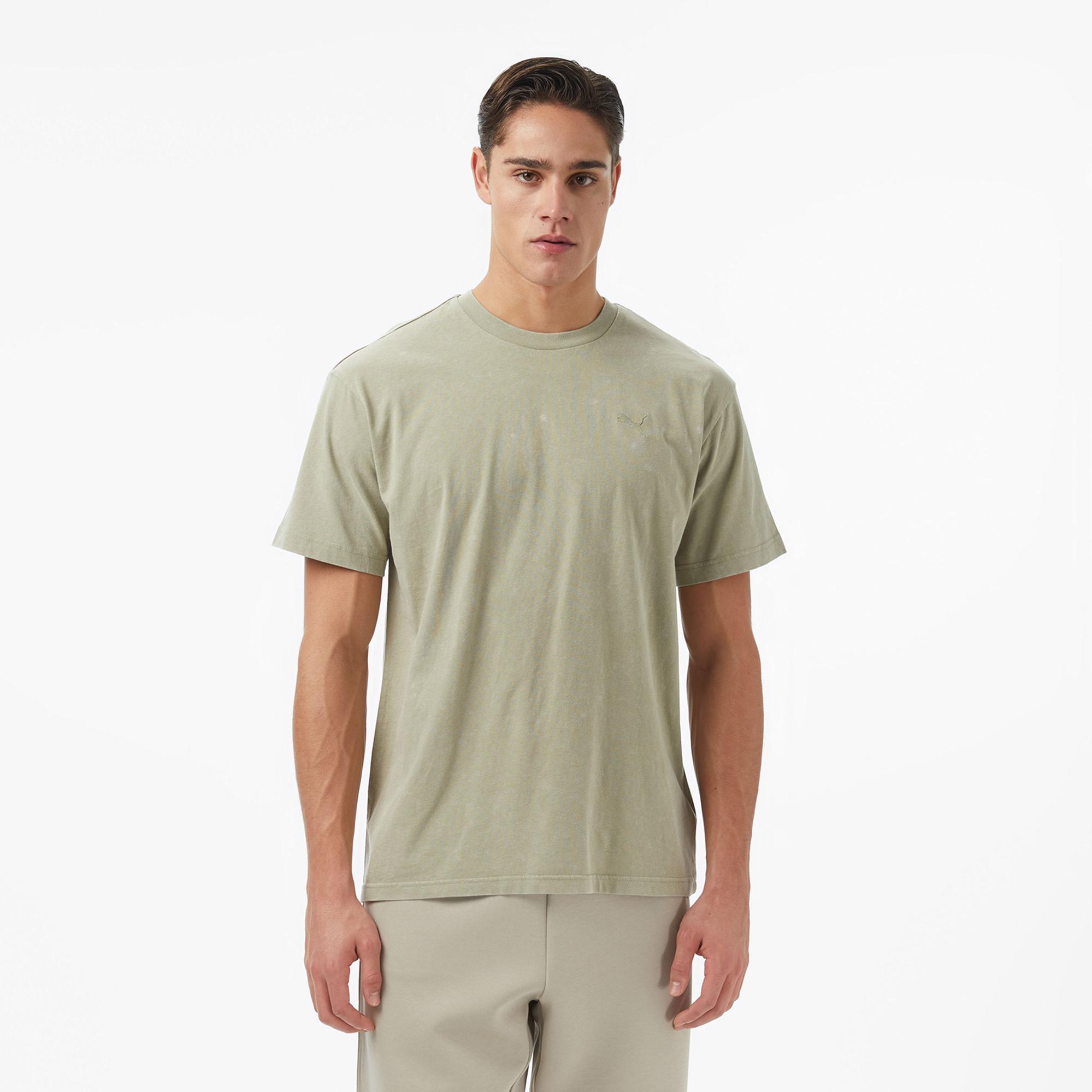 Puma Ess Elevated Wash Erkek Yeşil T-Shirt