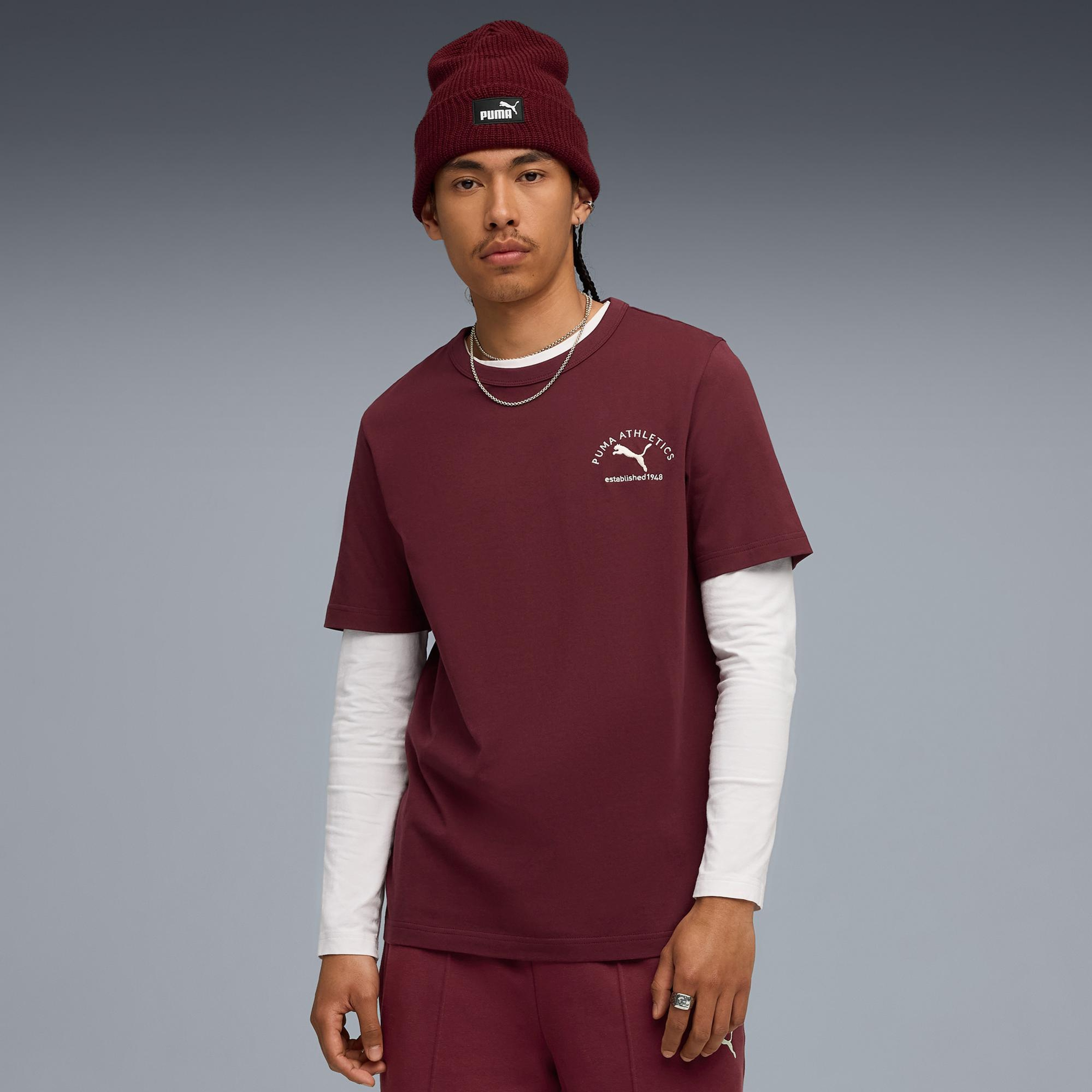 Puma Class Graphic Erkek Kırmızı T-Shirt