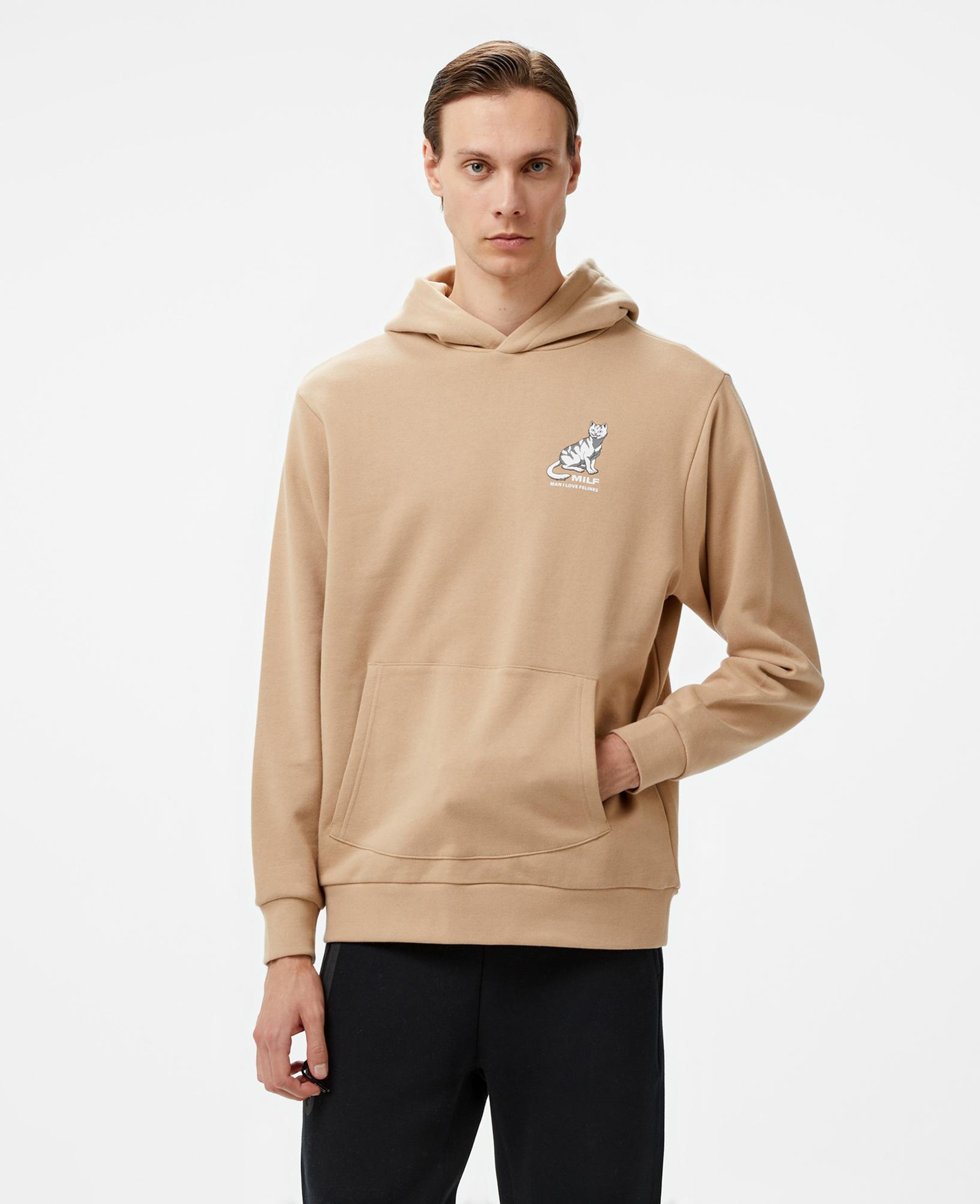 Ripndip Man I Love Felines Erkek Krem Sweatshirt
