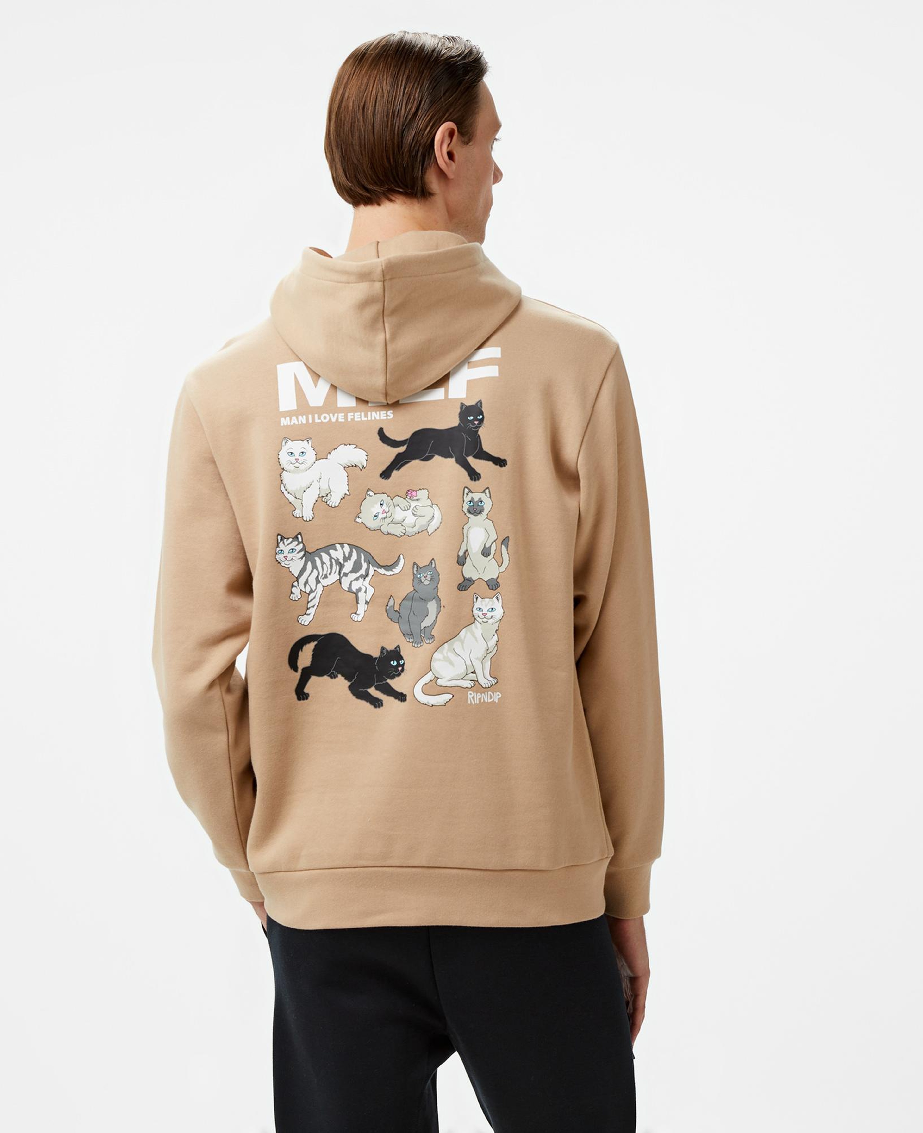 Ripndip Man I Love Felines Erkek Krem Sweatshirt
