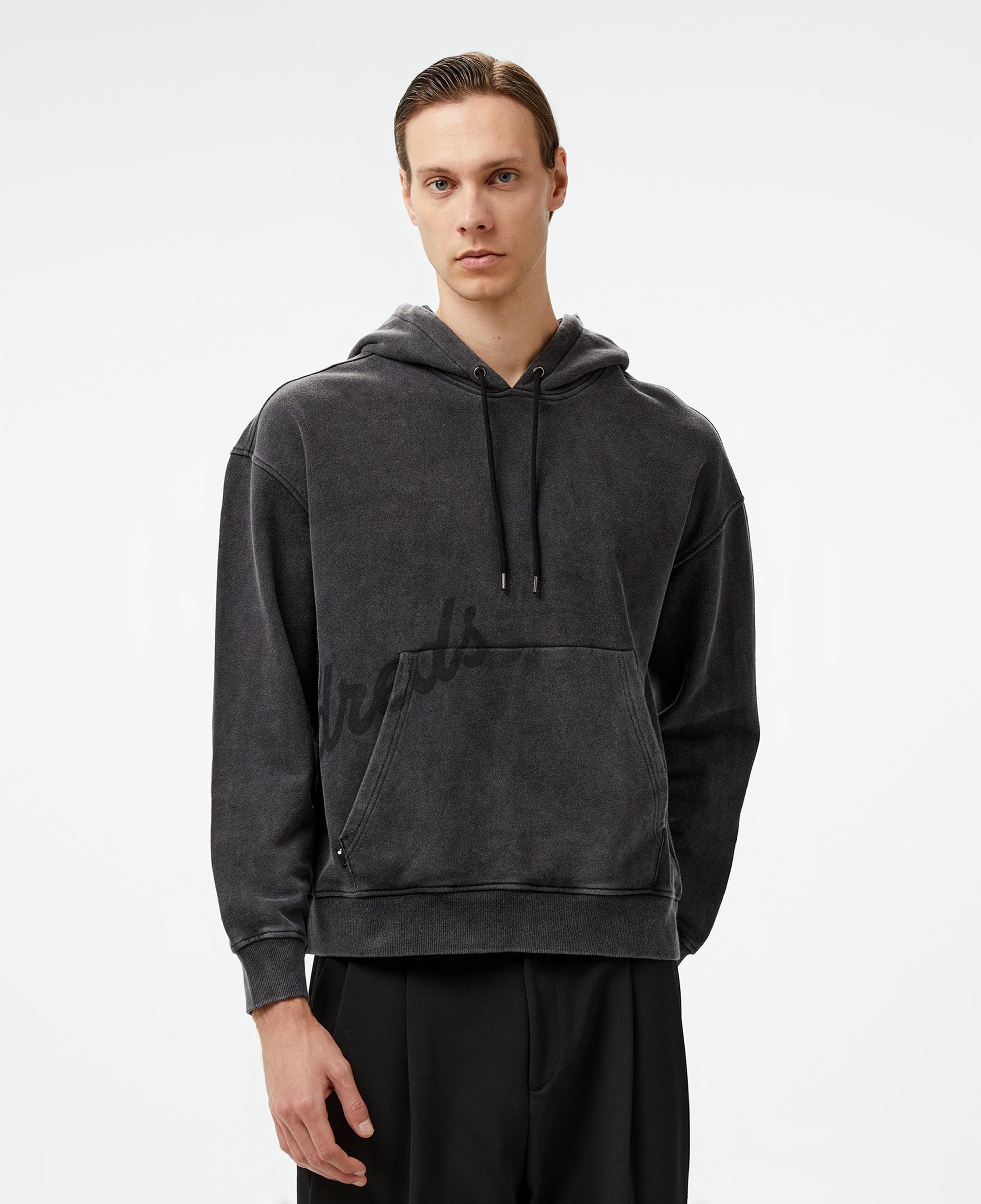The Hundreds Washed Slant Pullover Erkek Siyah Sweatshirt