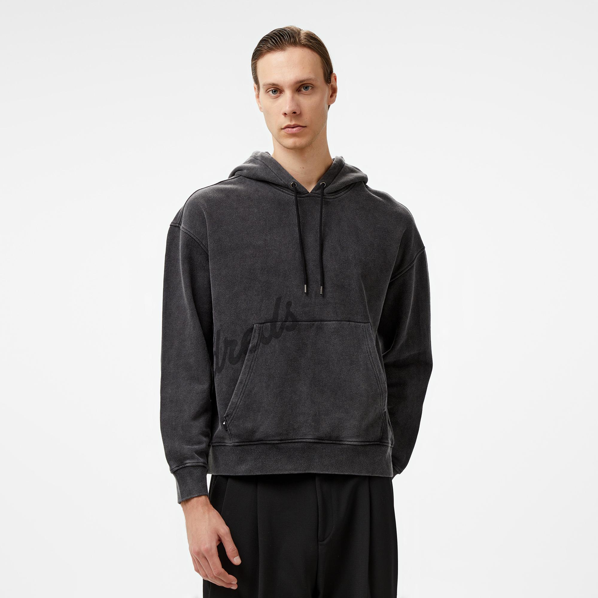 The Hundreds Washed Slant Pullover Erkek Siyah Sweatshirt