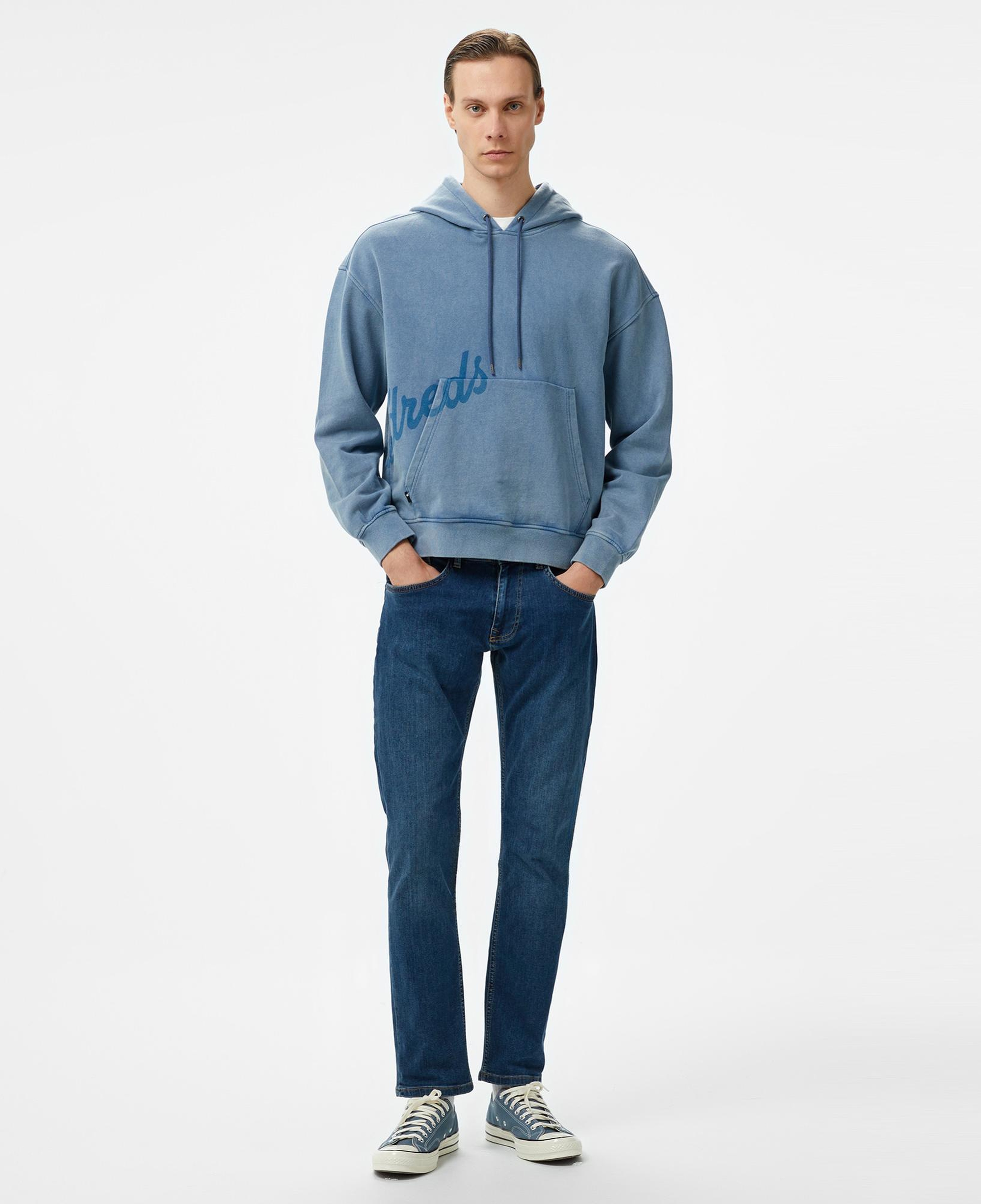 The Hundreds Washed Slant Pullover Erkek Lacivert Sweatshirt