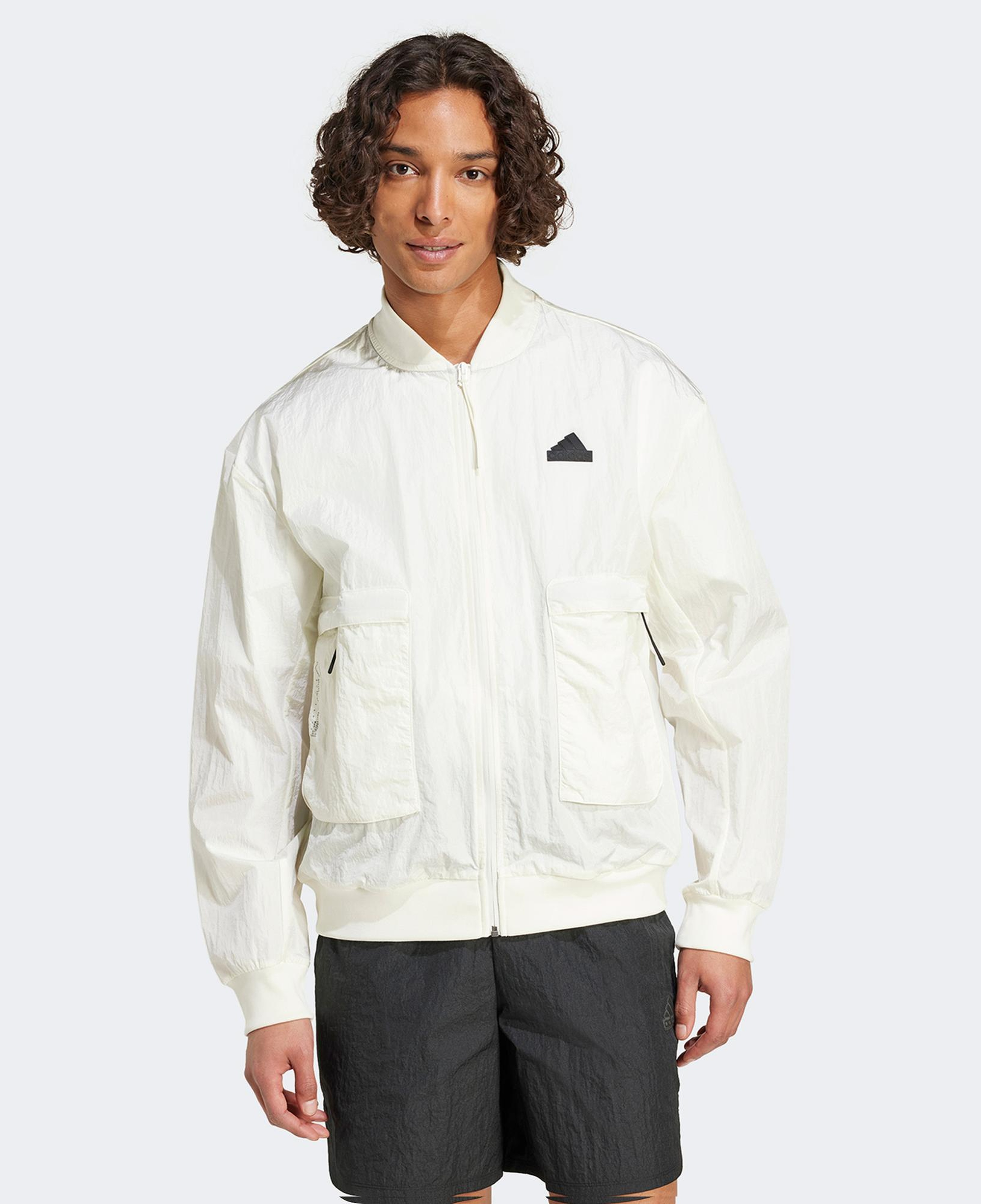 adidas City Escape Premium Bomber Erkek Beyaz Ceket