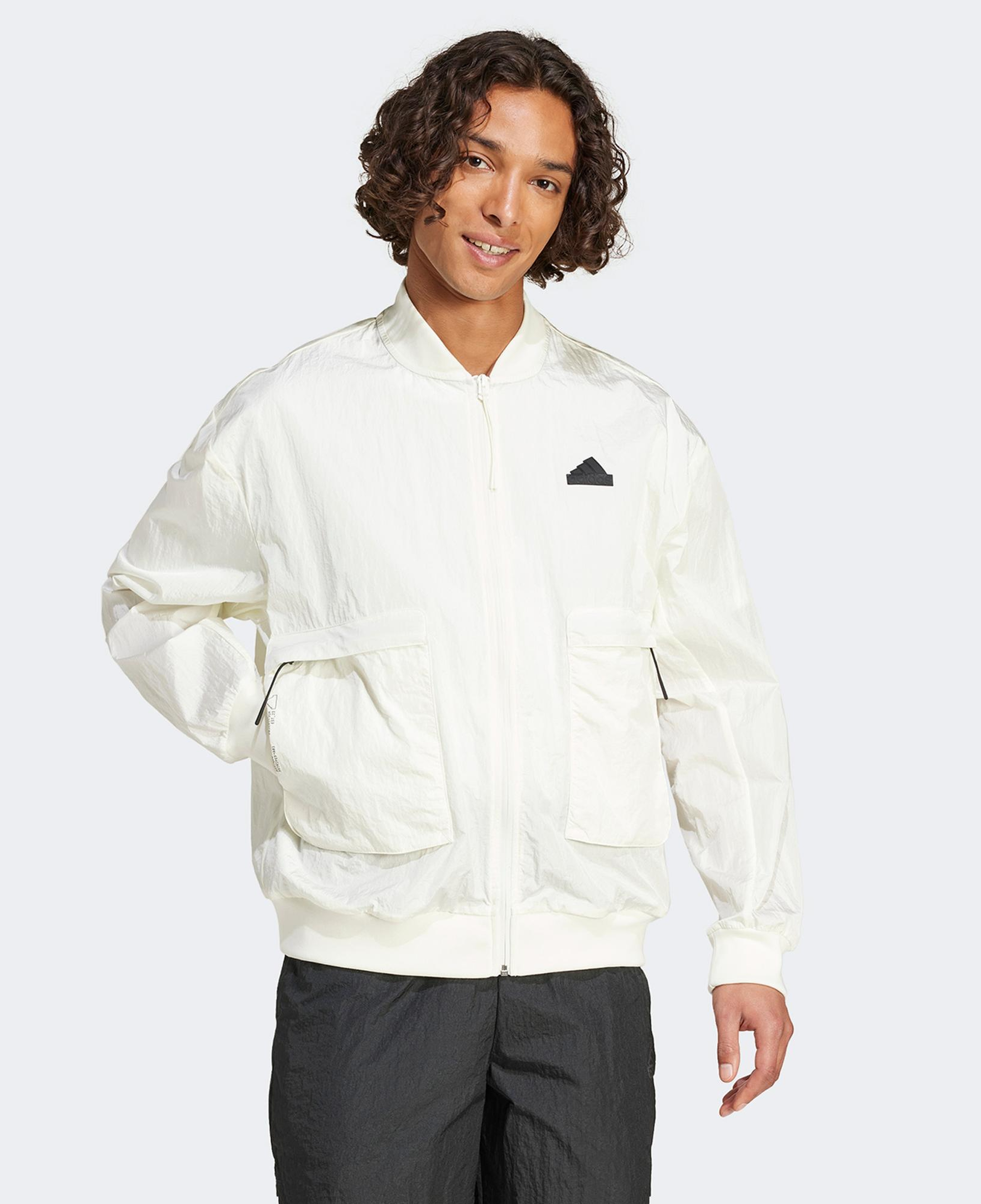 adidas City Escape Premium Bomber Erkek Beyaz Ceket