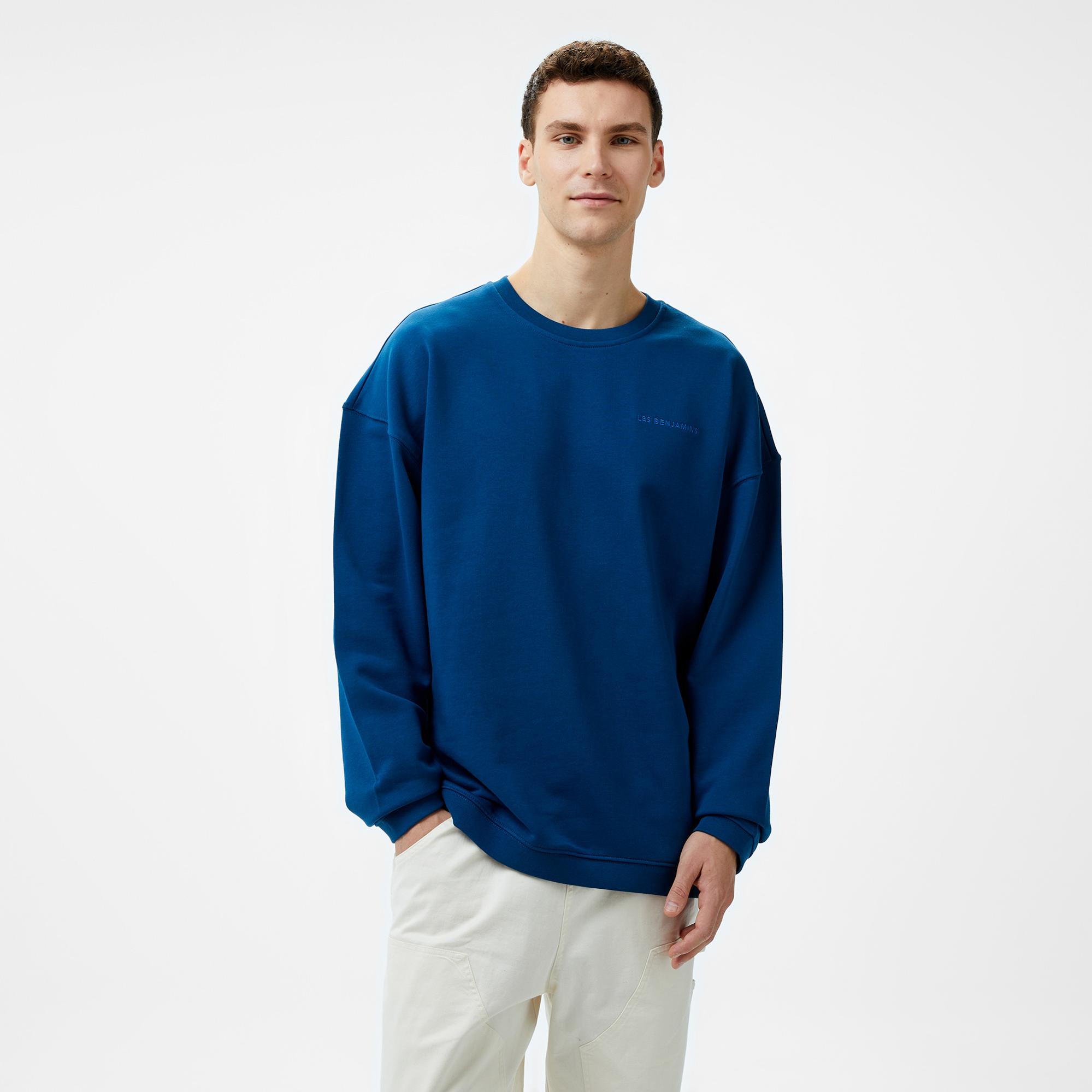 Les Benjamins 302 Erkek Lacivert Sweatshirt
