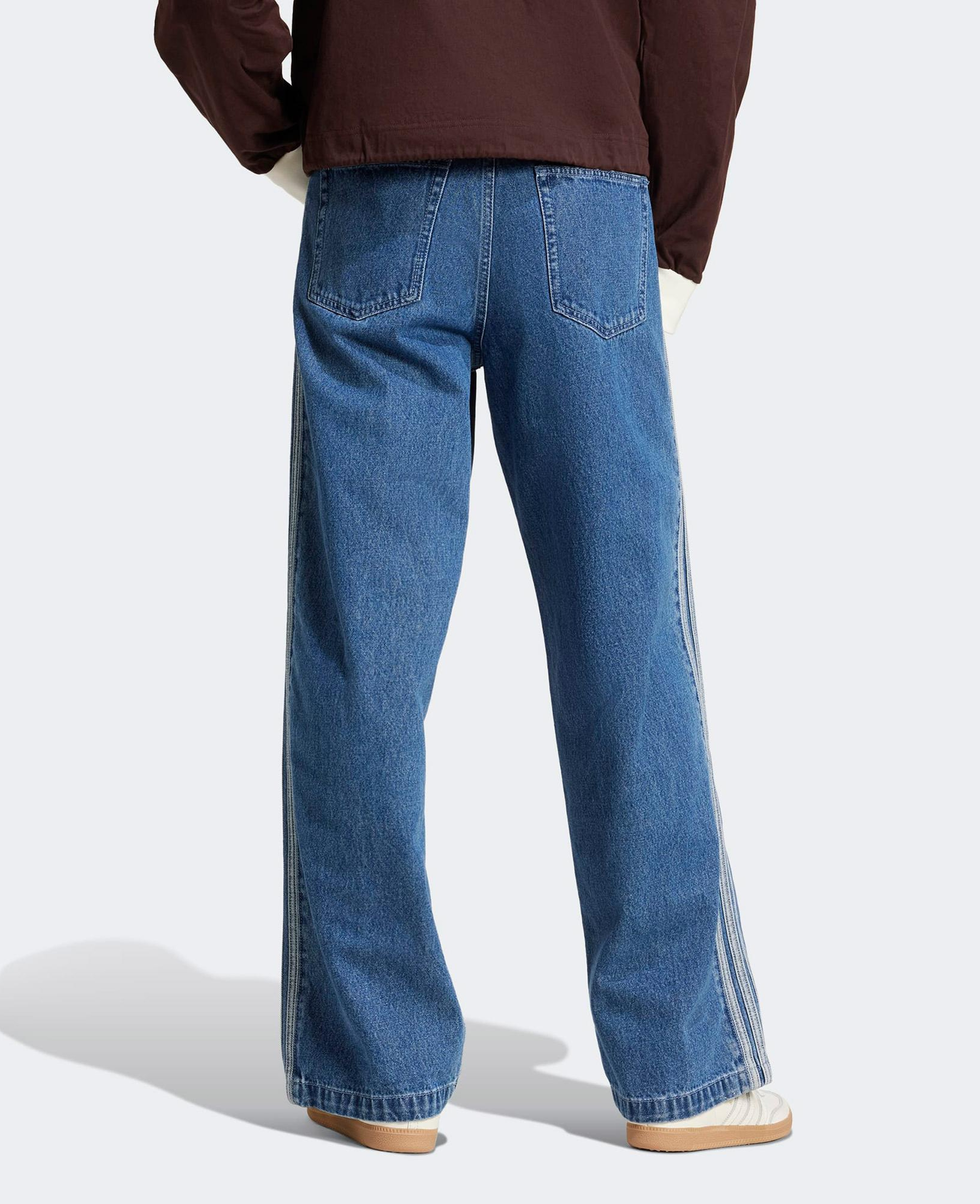 adidas Adicolor Firebird Erkek Denim Mavi Pantolon