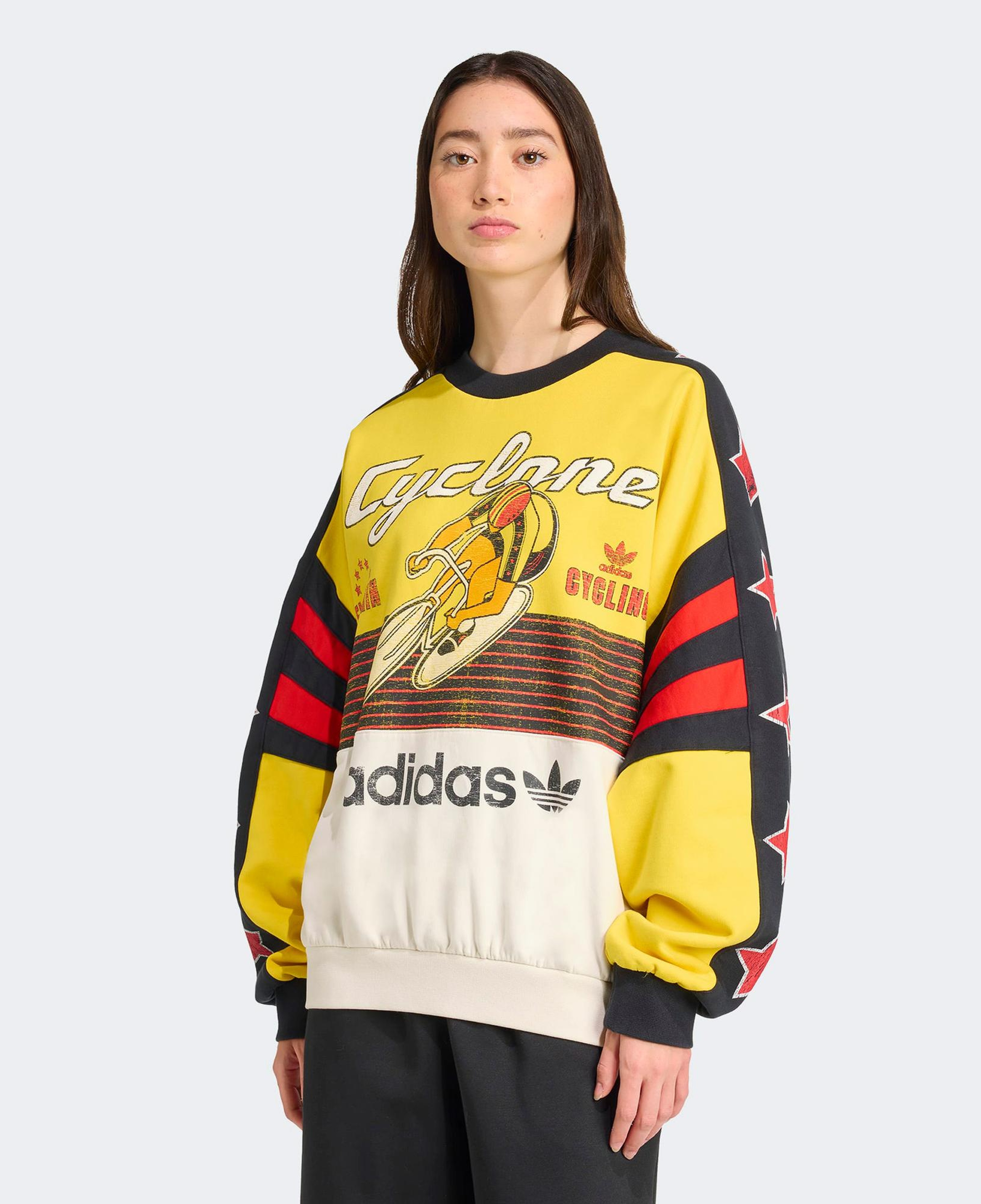 adidas Archive Cycling Kadın Sarı Vintage Sweatshirt
