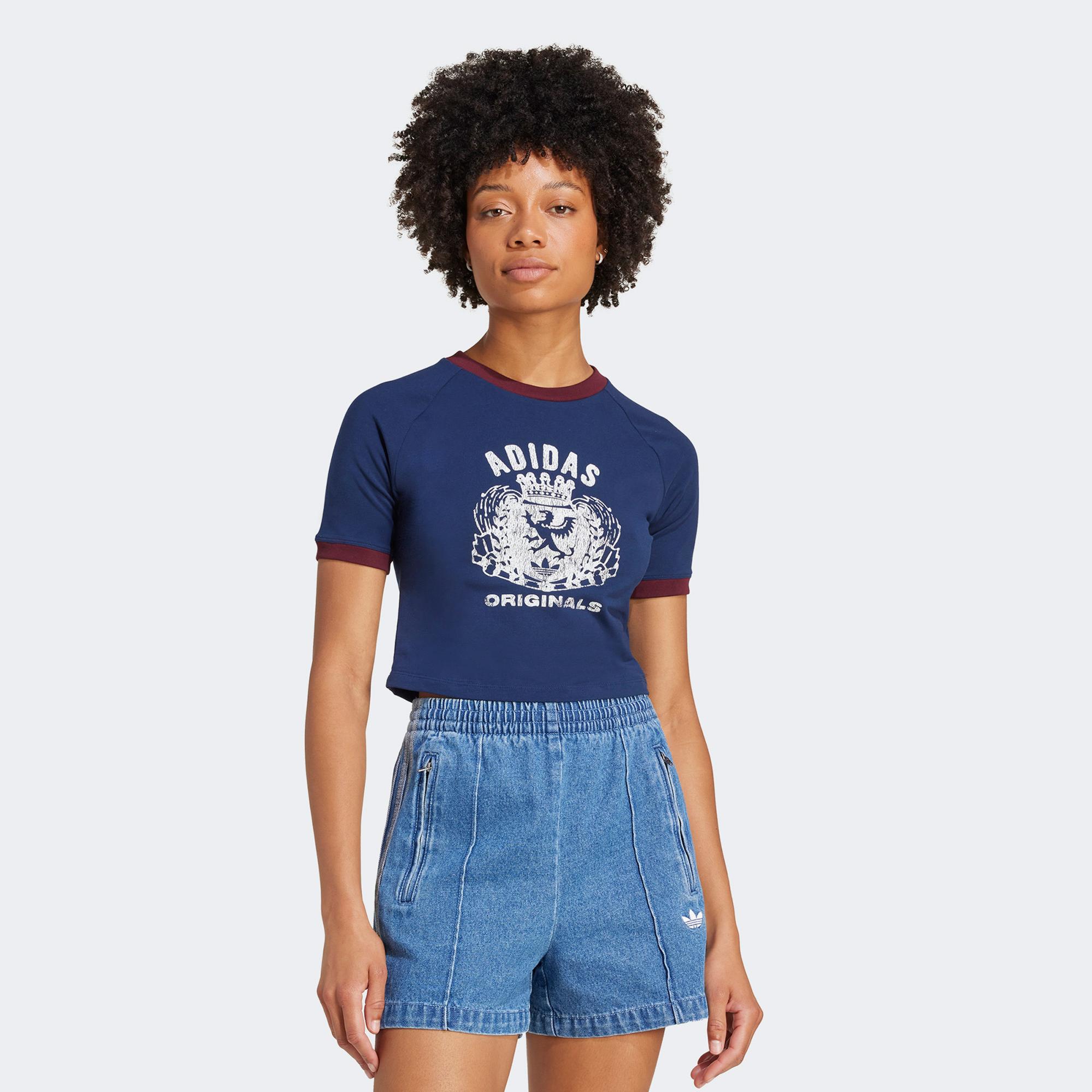 adidas Grfx Kadın Lacivert T-Shirt