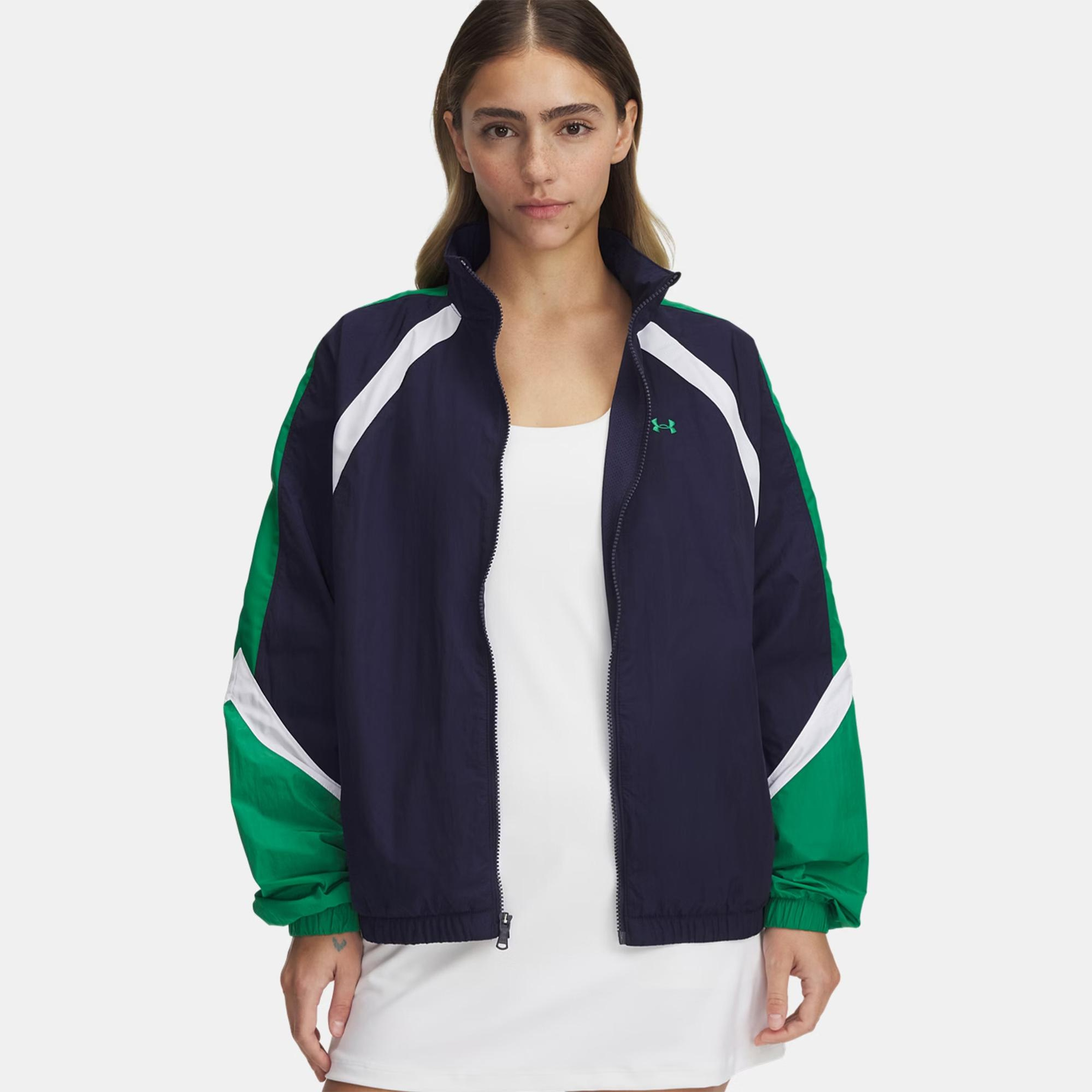 Under Armour Icon Crinkle Track Kadın Lacivert Ceket