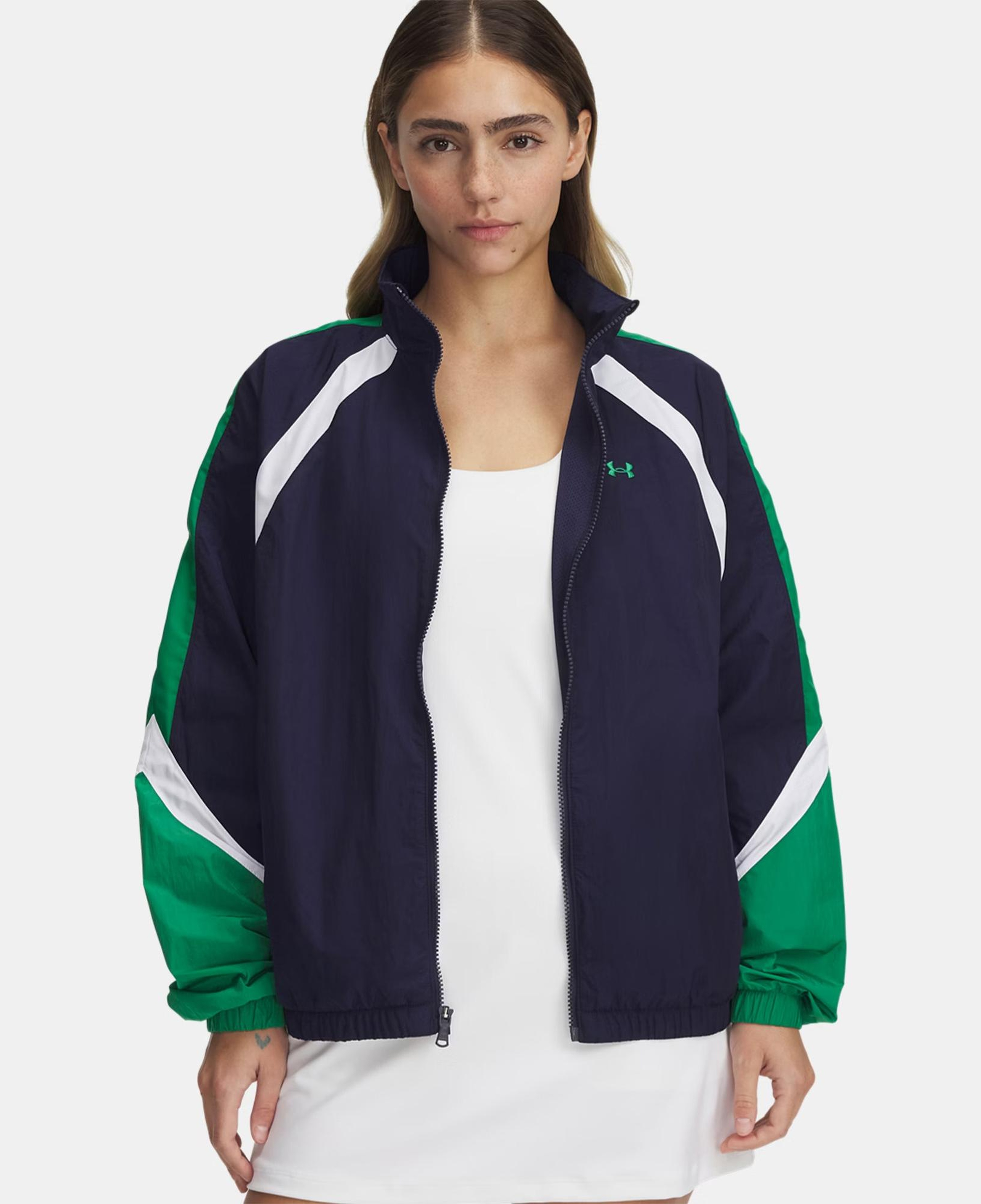 Under Armour Icon Crinkle Track Kadın Lacivert Ceket