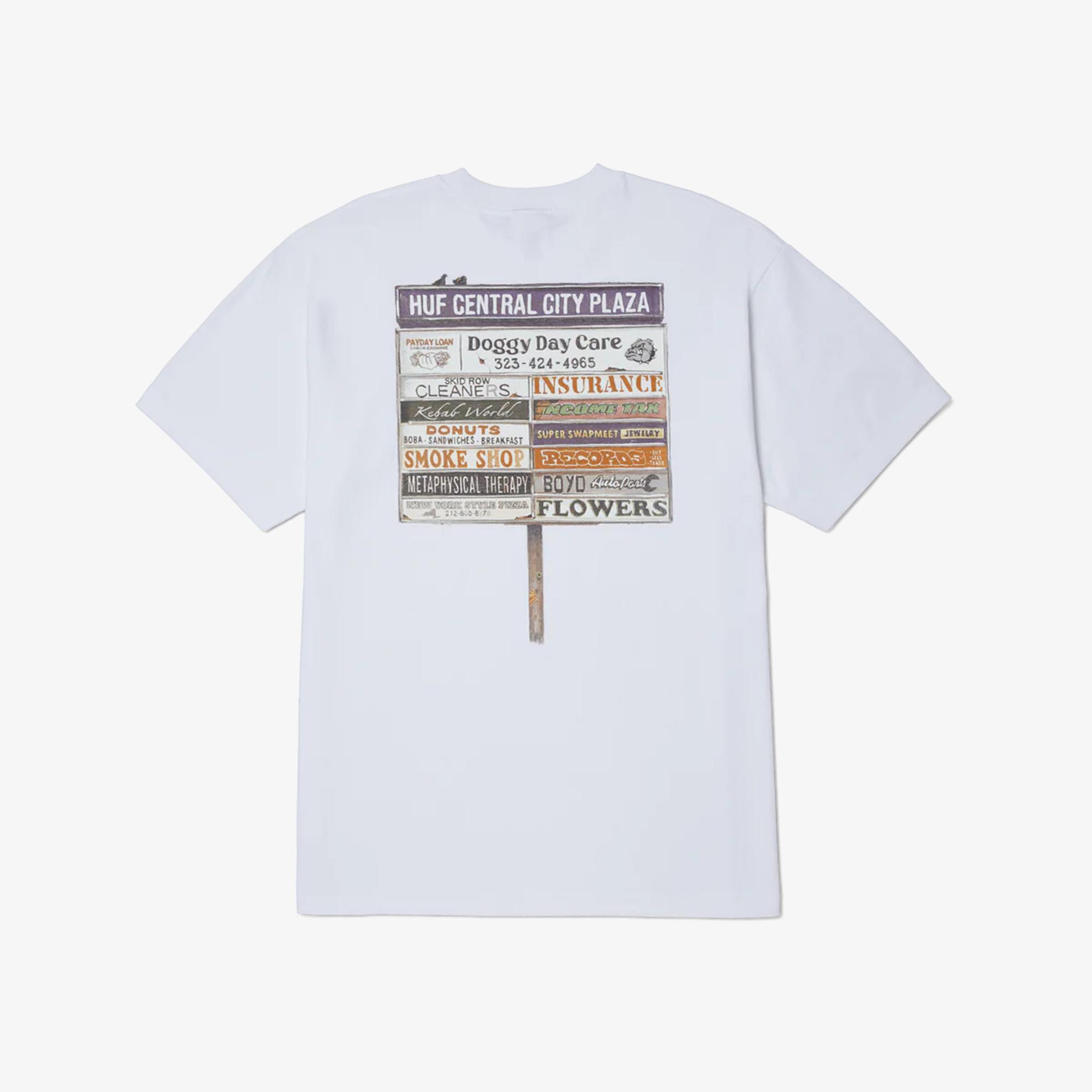 Huf Plaza Erkek Beyaz T-Shirt