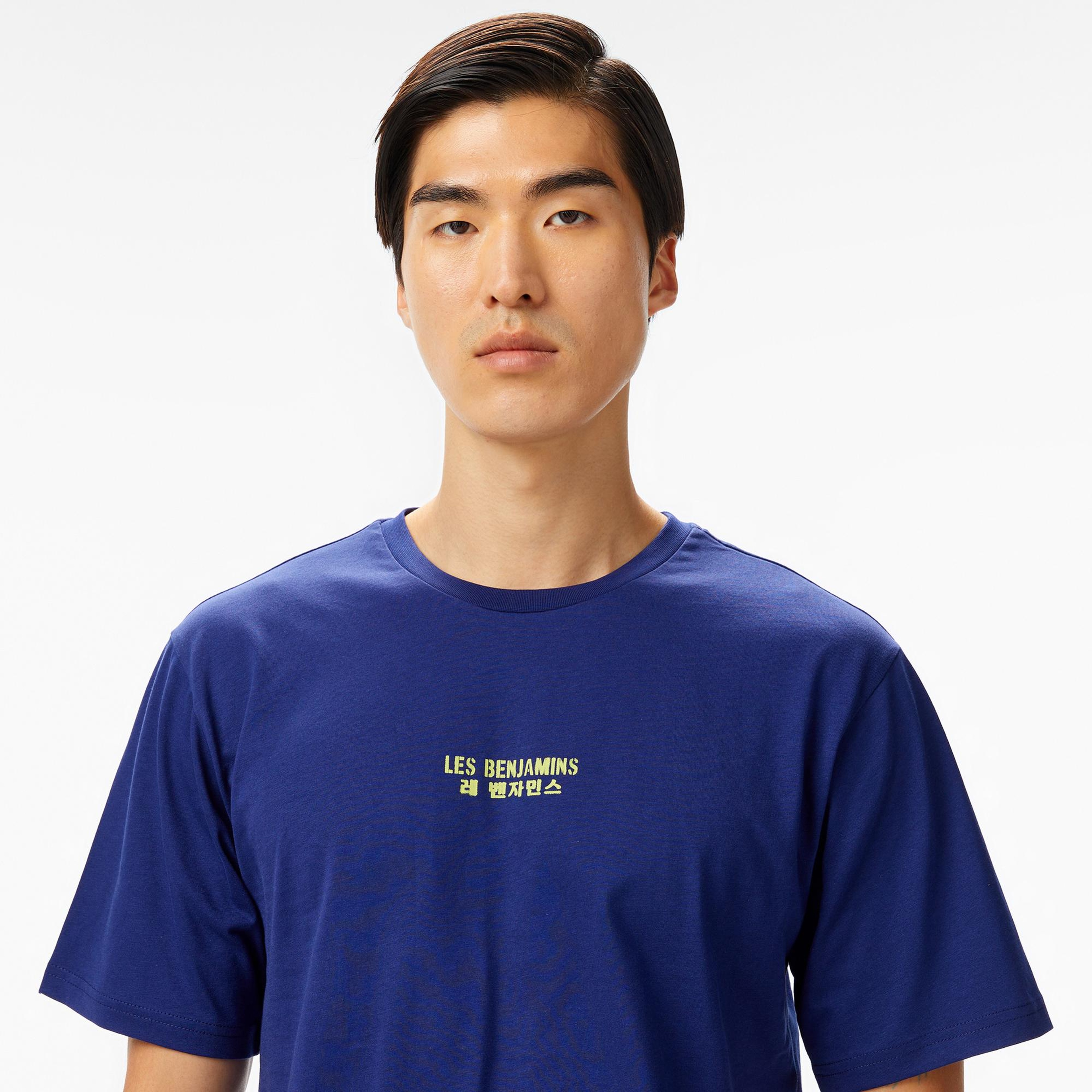 Les Benjamins Erkek Mavi T-Shirt