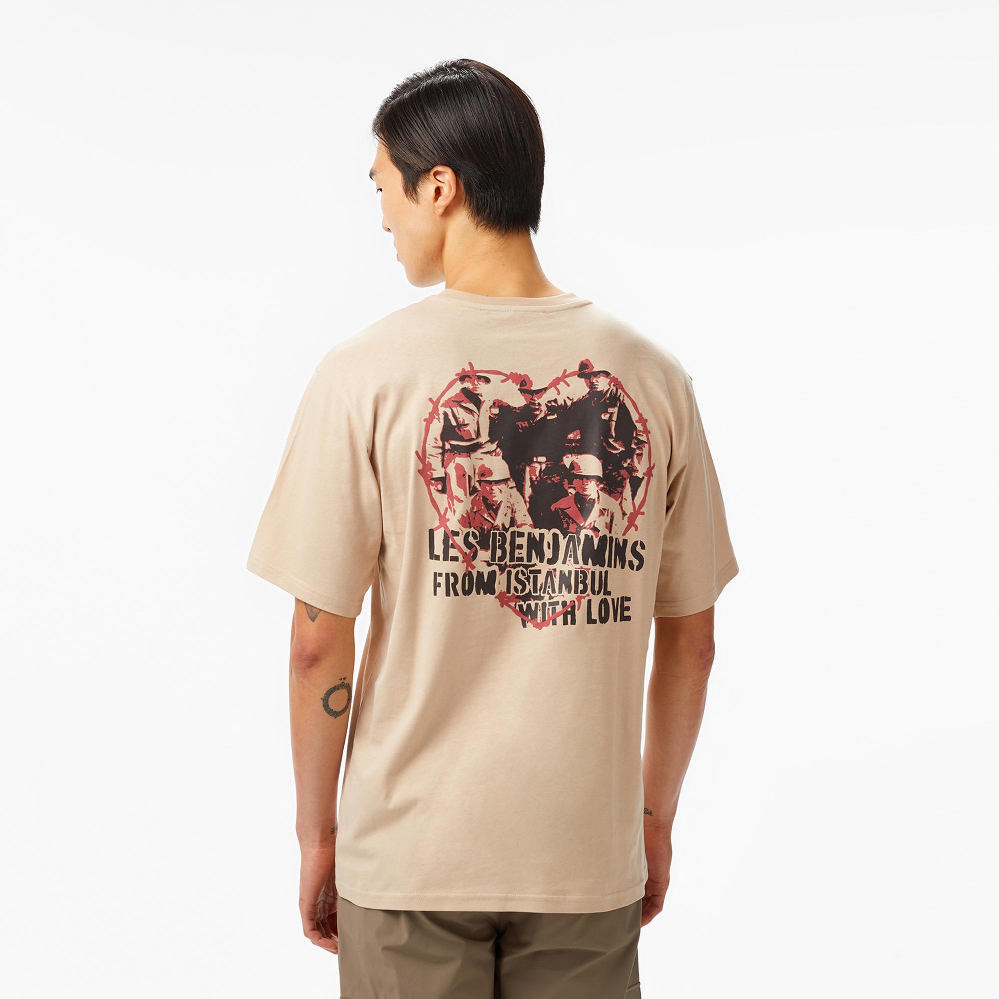 Les Benjamins Erkek Bej T-Shirt