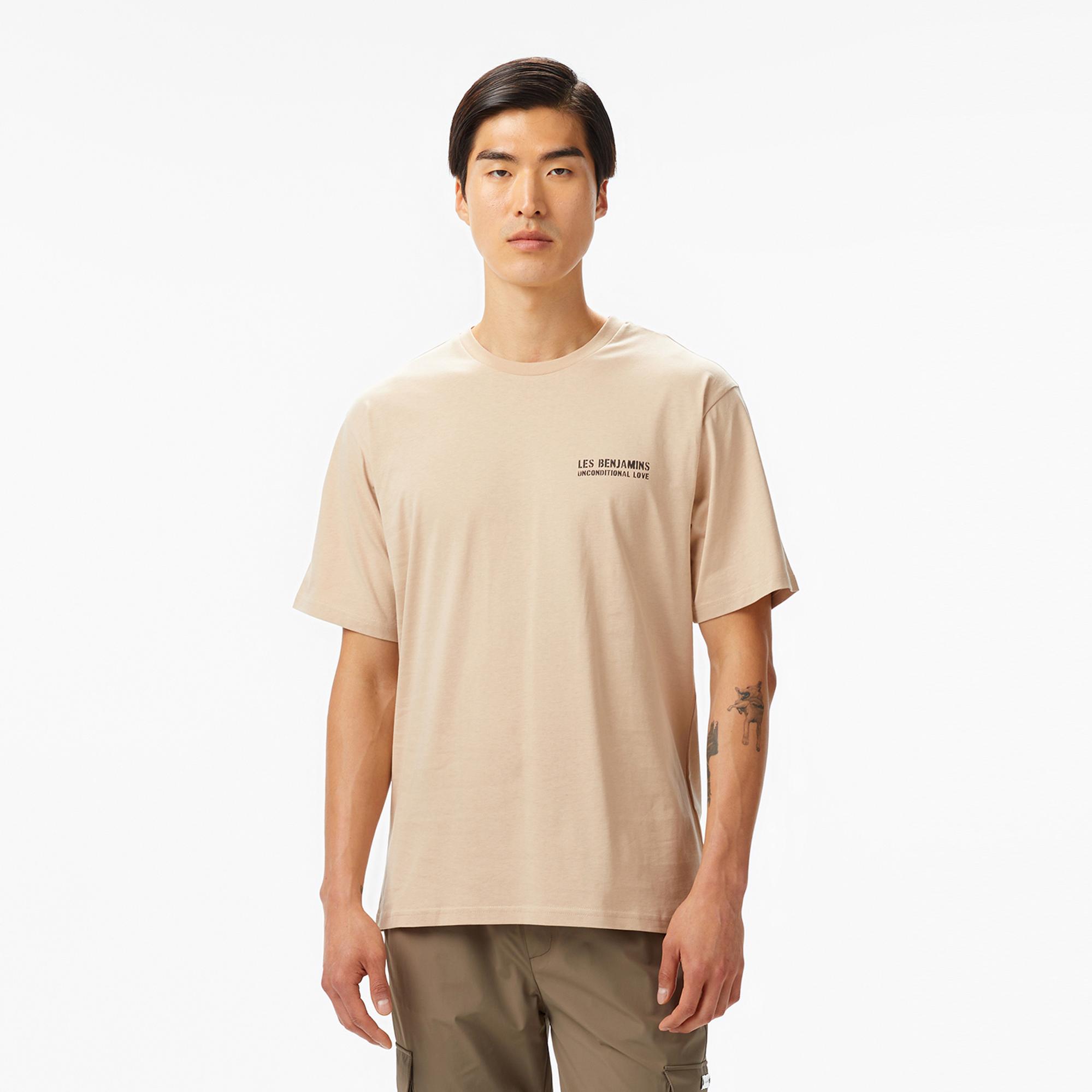 Les Benjamins Erkek Bej T-Shirt