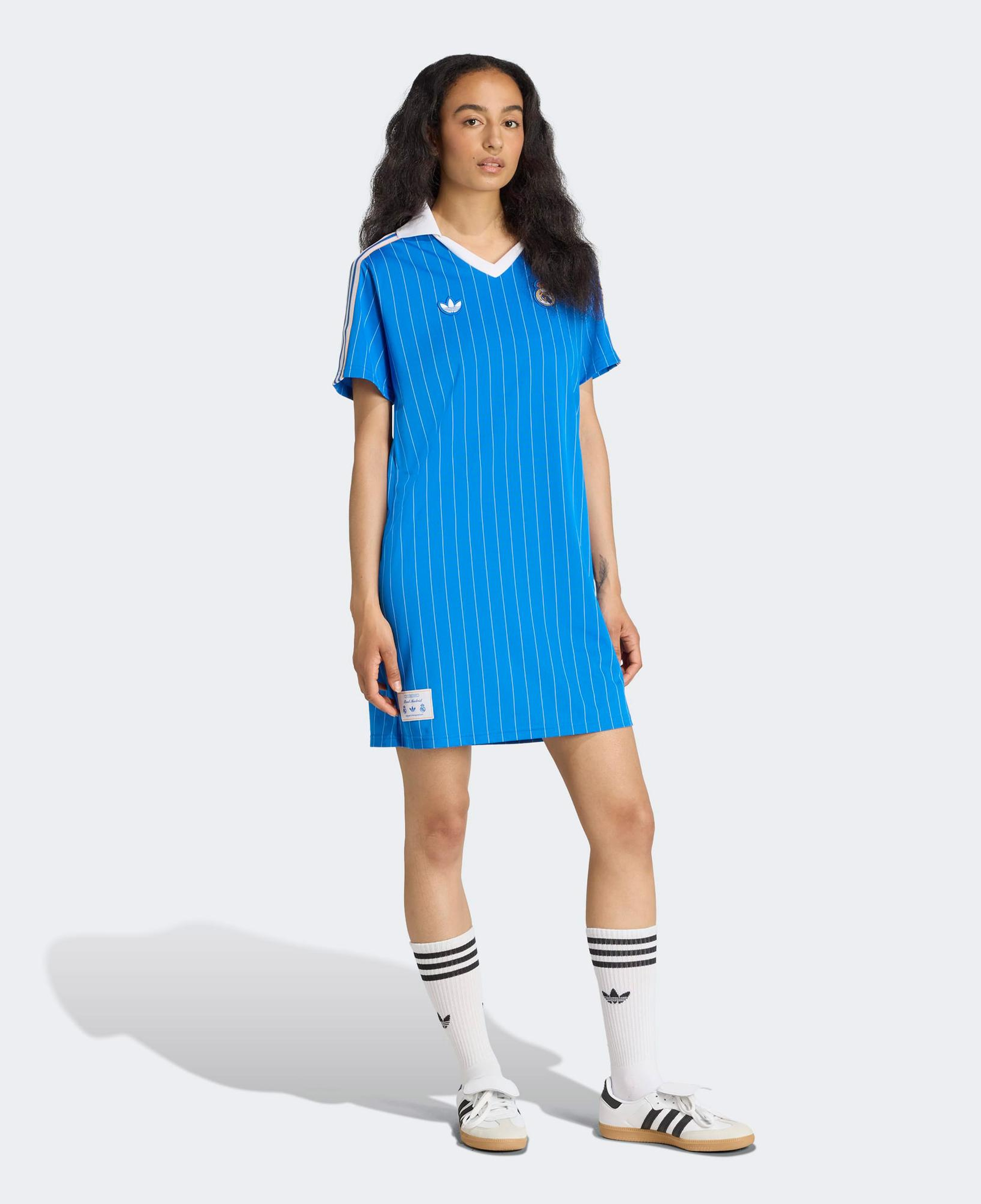 adidas Real Madrid Terrace Icons Kadın Mavi Elbise