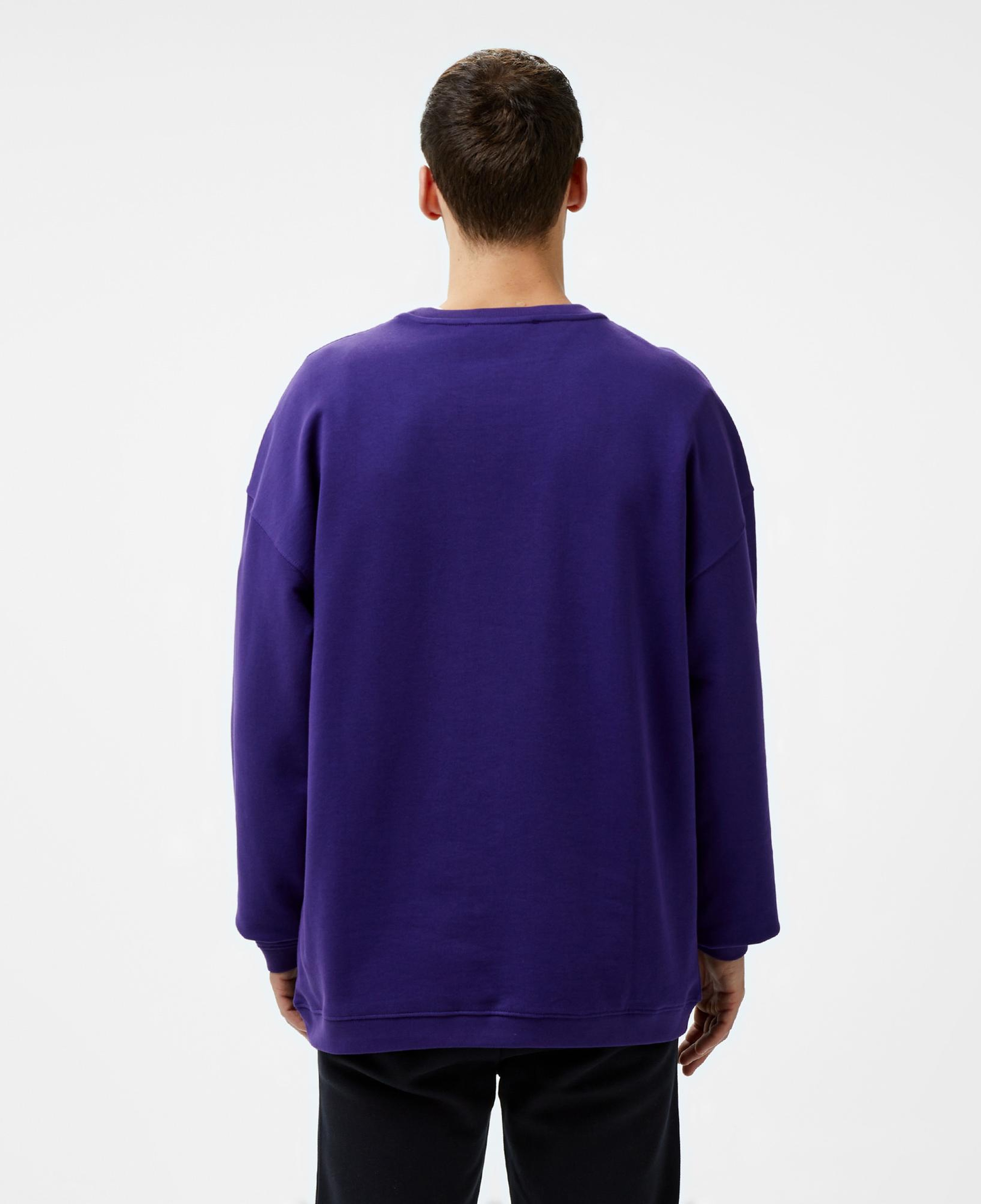 Les Benjamins 303 Erkek Mor Sweatshirt