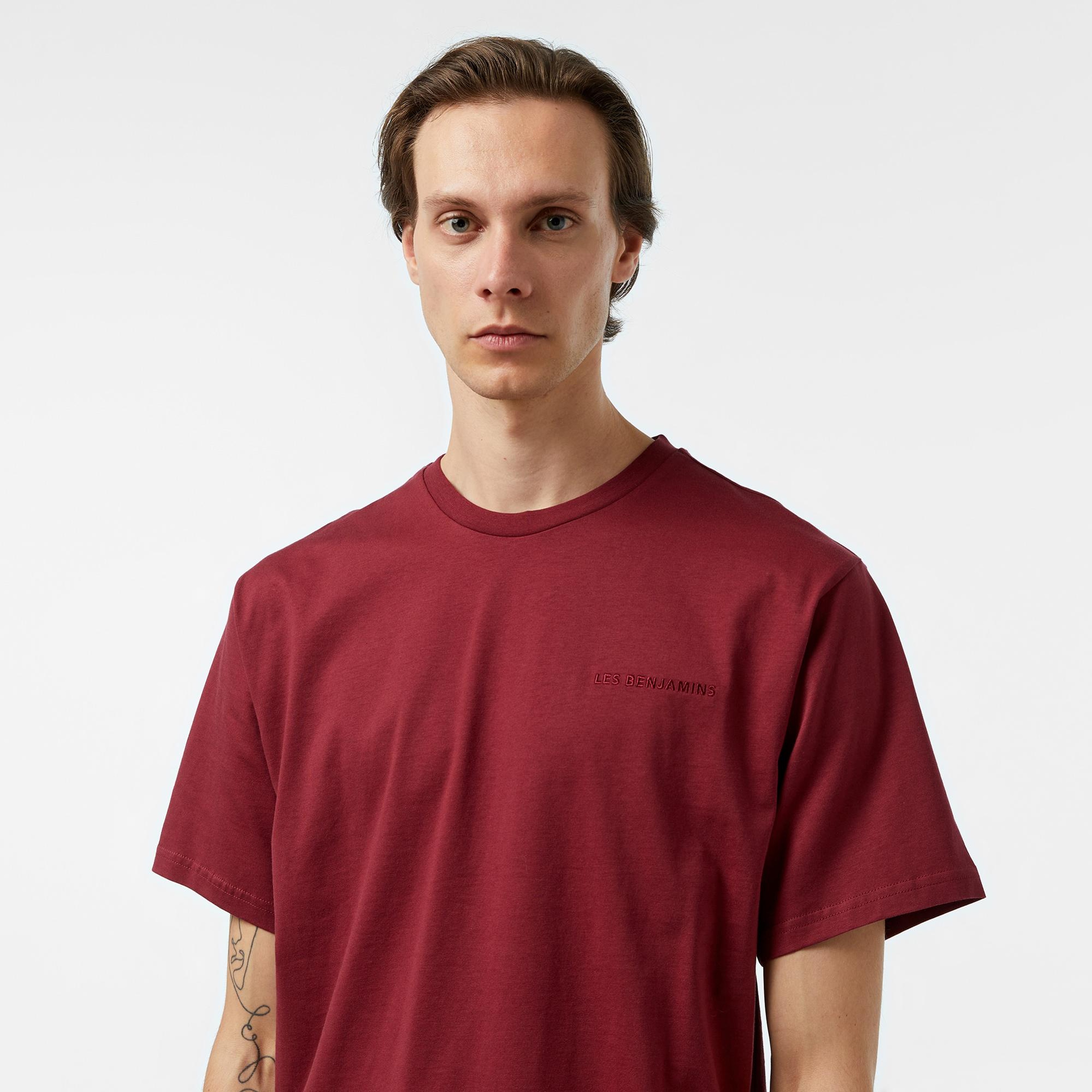 Les Benjamins Sleeve 301 Erkek Bordo T-Shirt