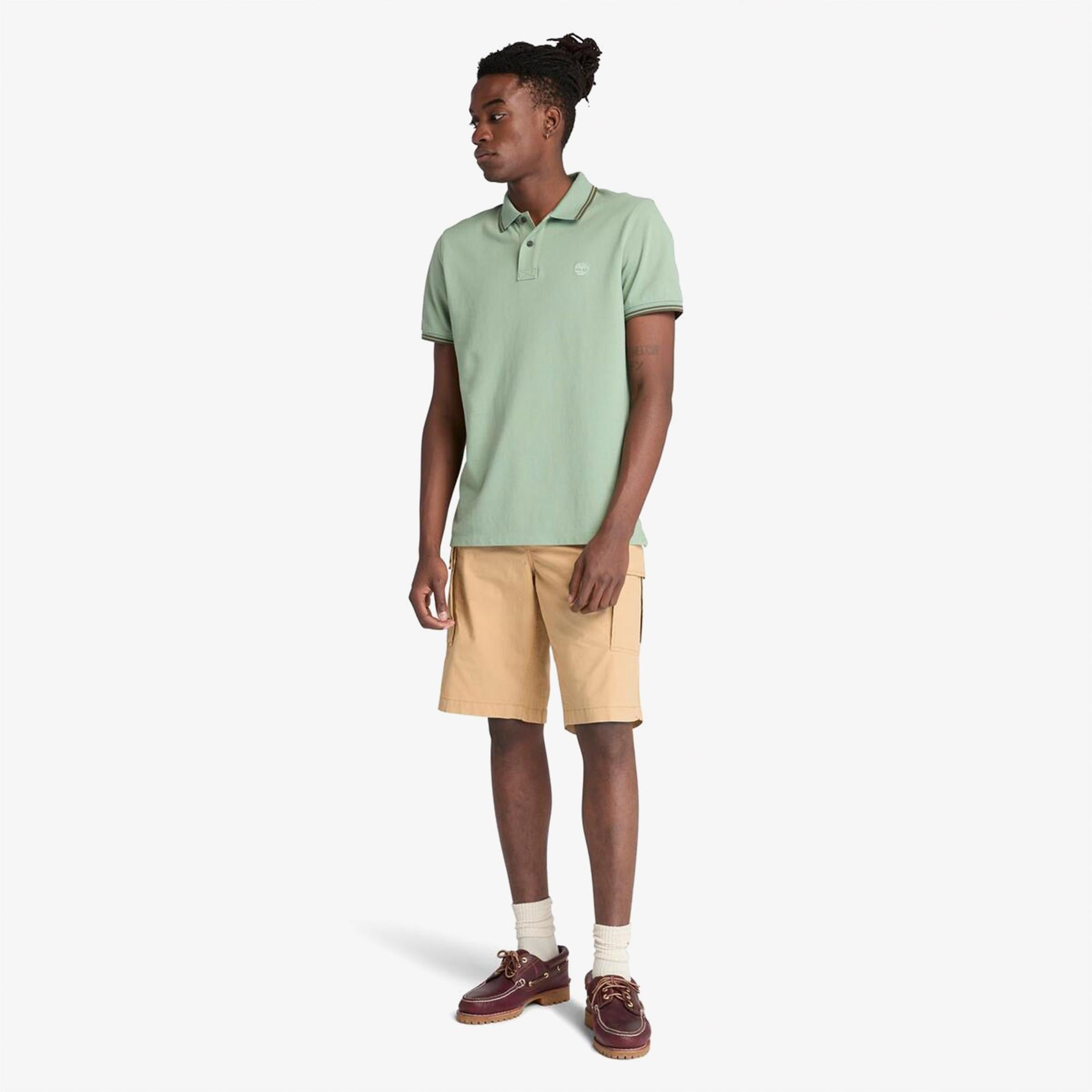 Timberland Brookline Poplin Cargo Erkek Krem Şort