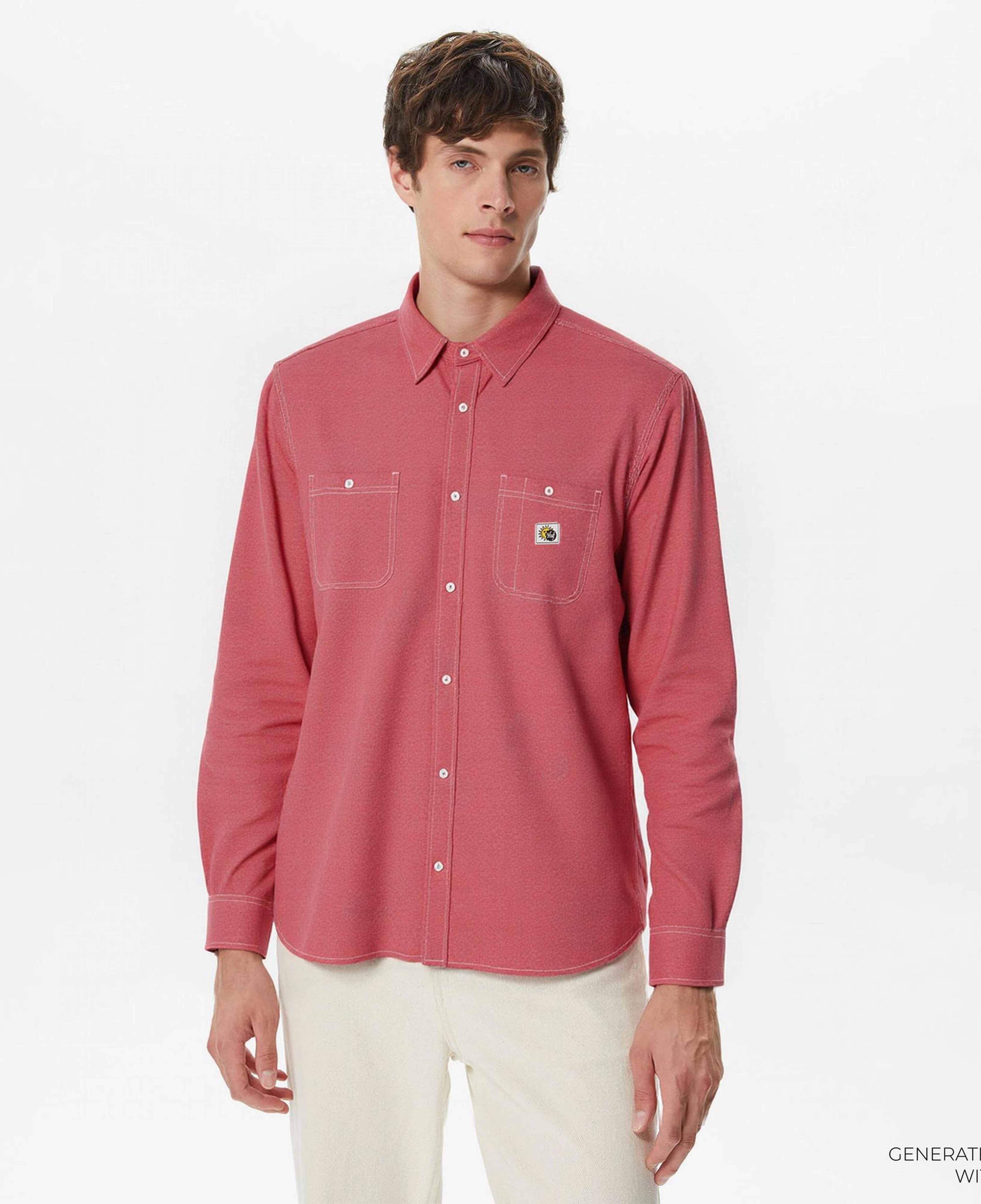 Huf Total Eclipse Chambray Erkek Kırmızı Gömlek