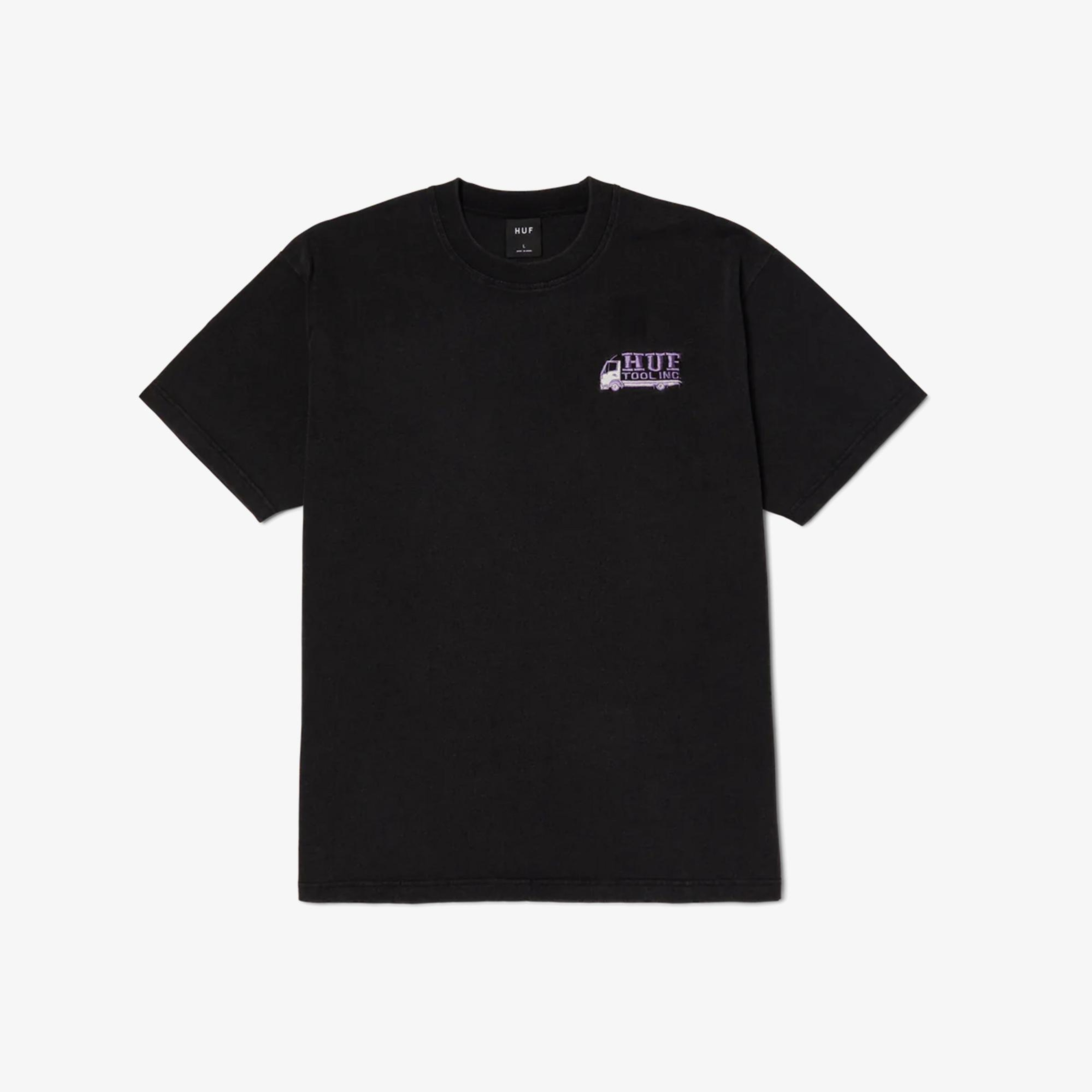 Huf Tool Inc Washed Erkek Siyah T-Shirt