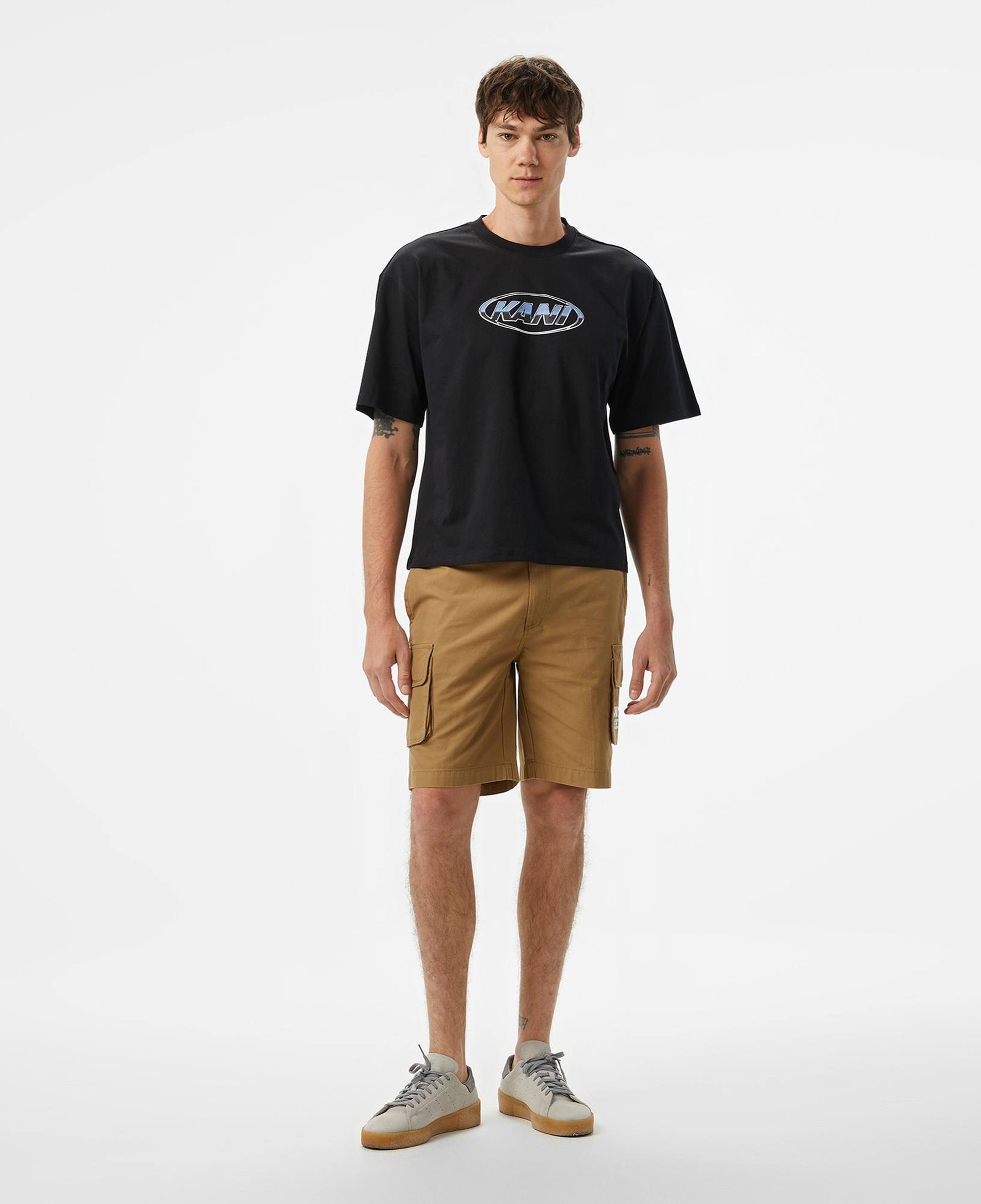 Karl Kani Woven Signature Chrome Logo Erkek Siyah T-Shirt