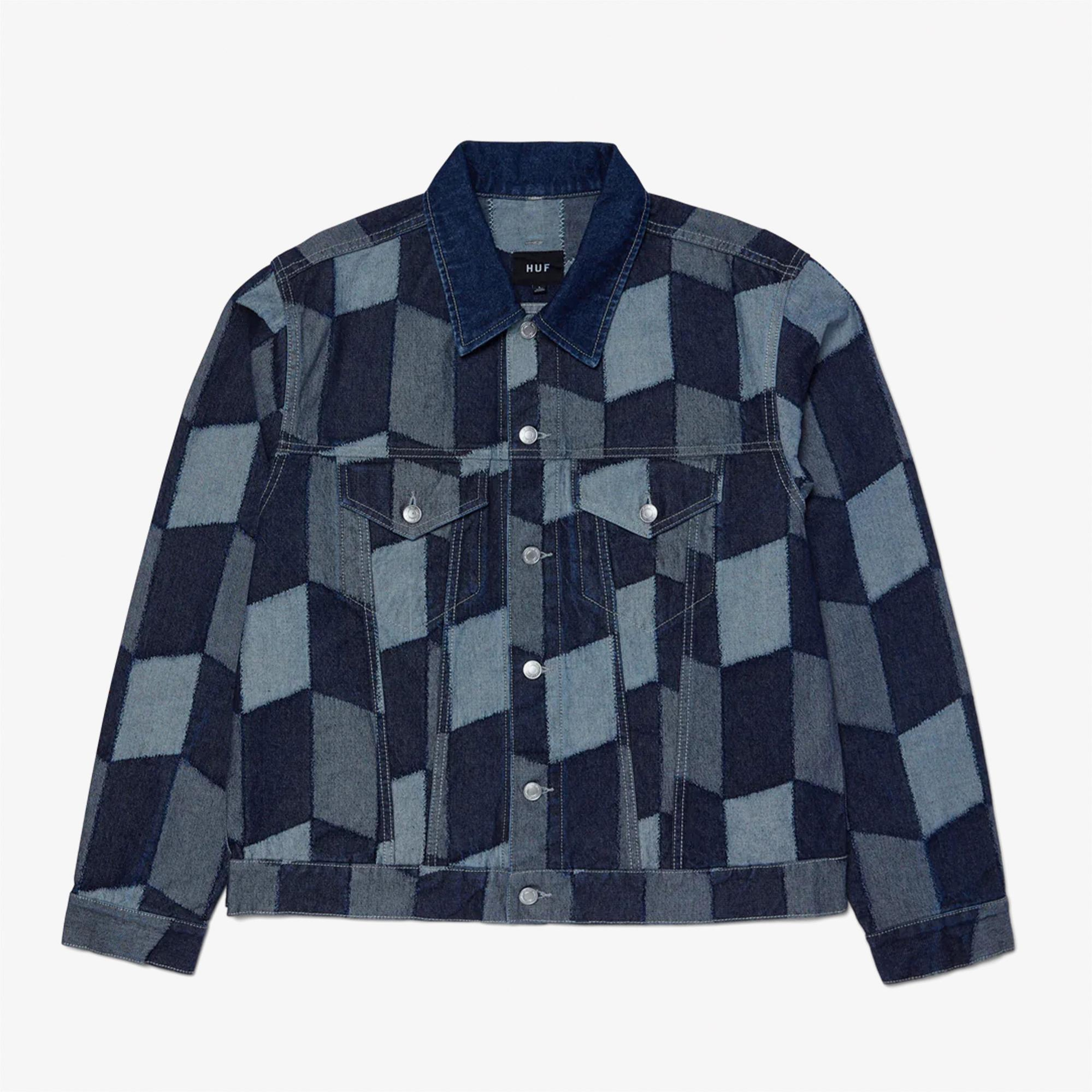 Huf Patchwork Denim Erkek Lacivert Ceket