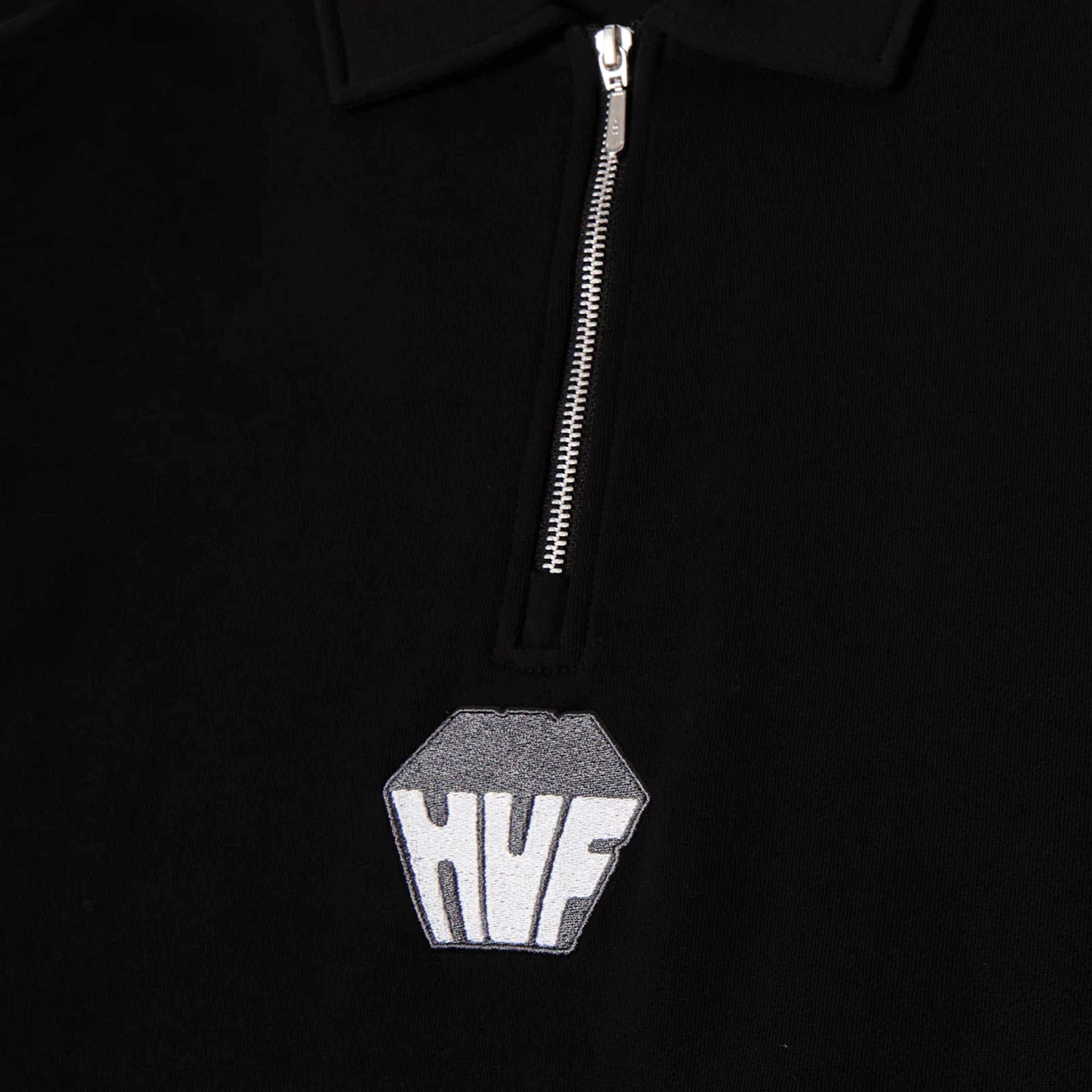 Huf Big Block 1/4 French Terry Zip Erkek Siyah Ceket