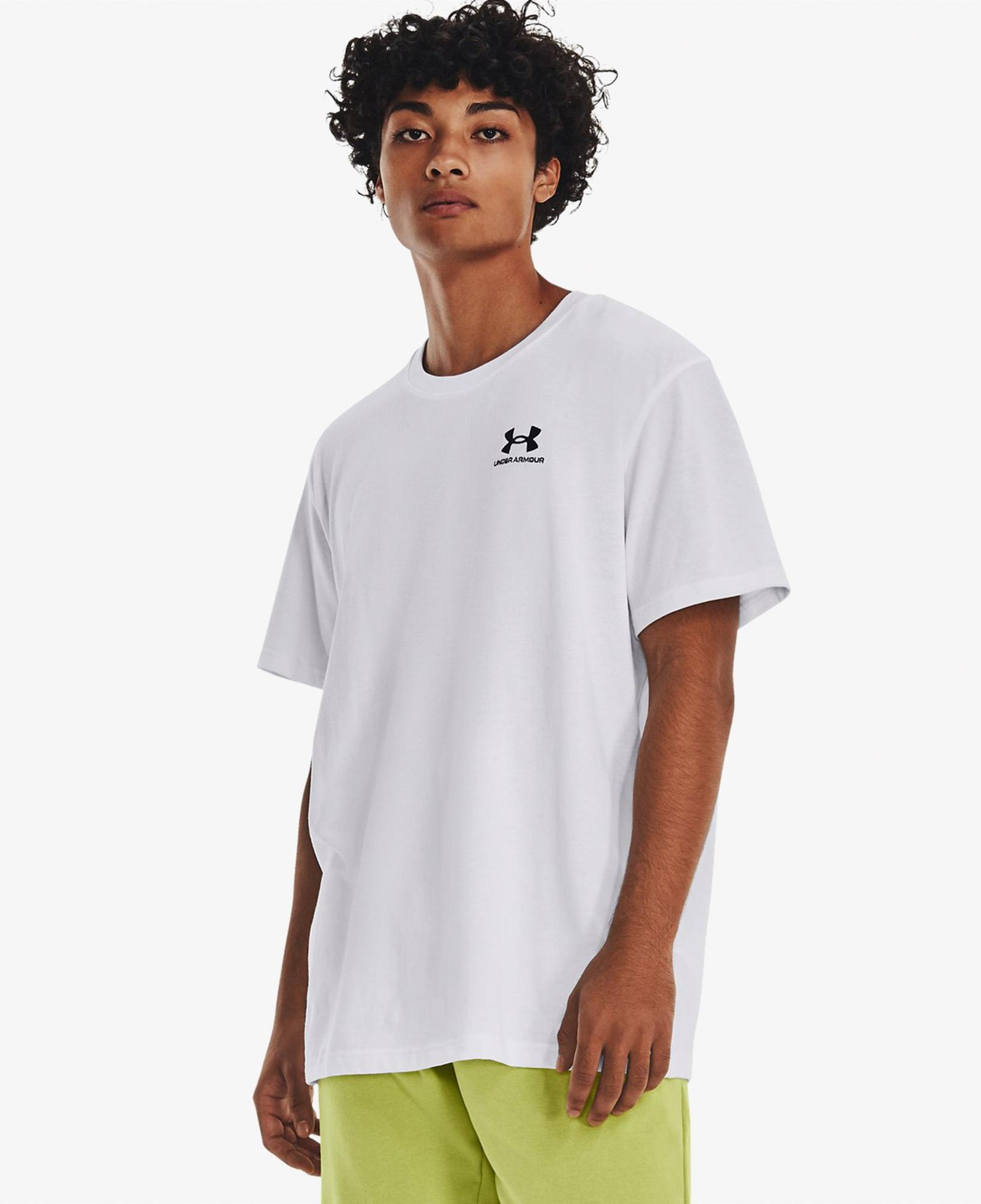 Under Armour Logo Emb Heavyweight Ss Erkek Beyaz T-Shirt