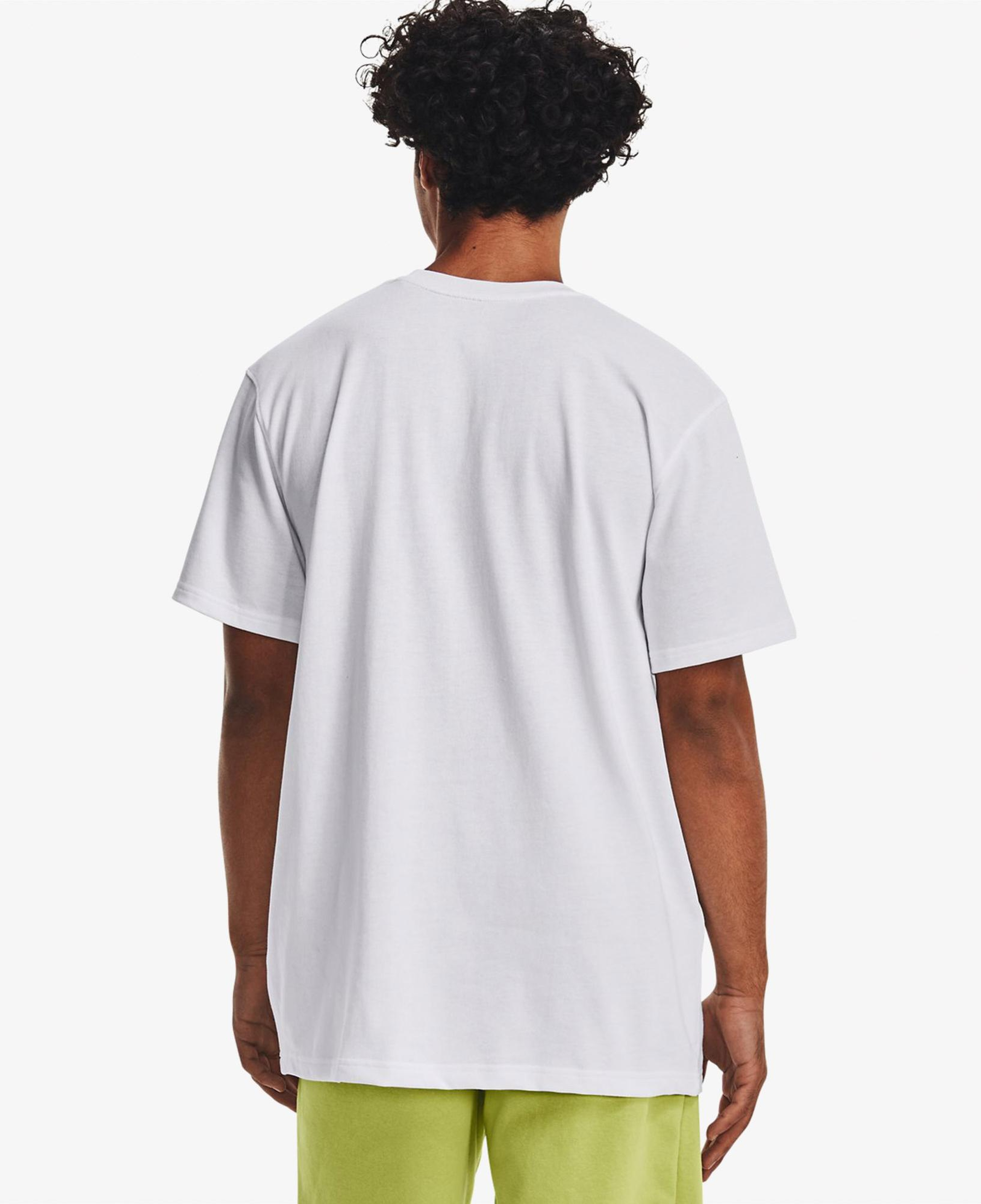 Under Armour Logo Emb Heavyweight Ss Erkek Beyaz T-Shirt