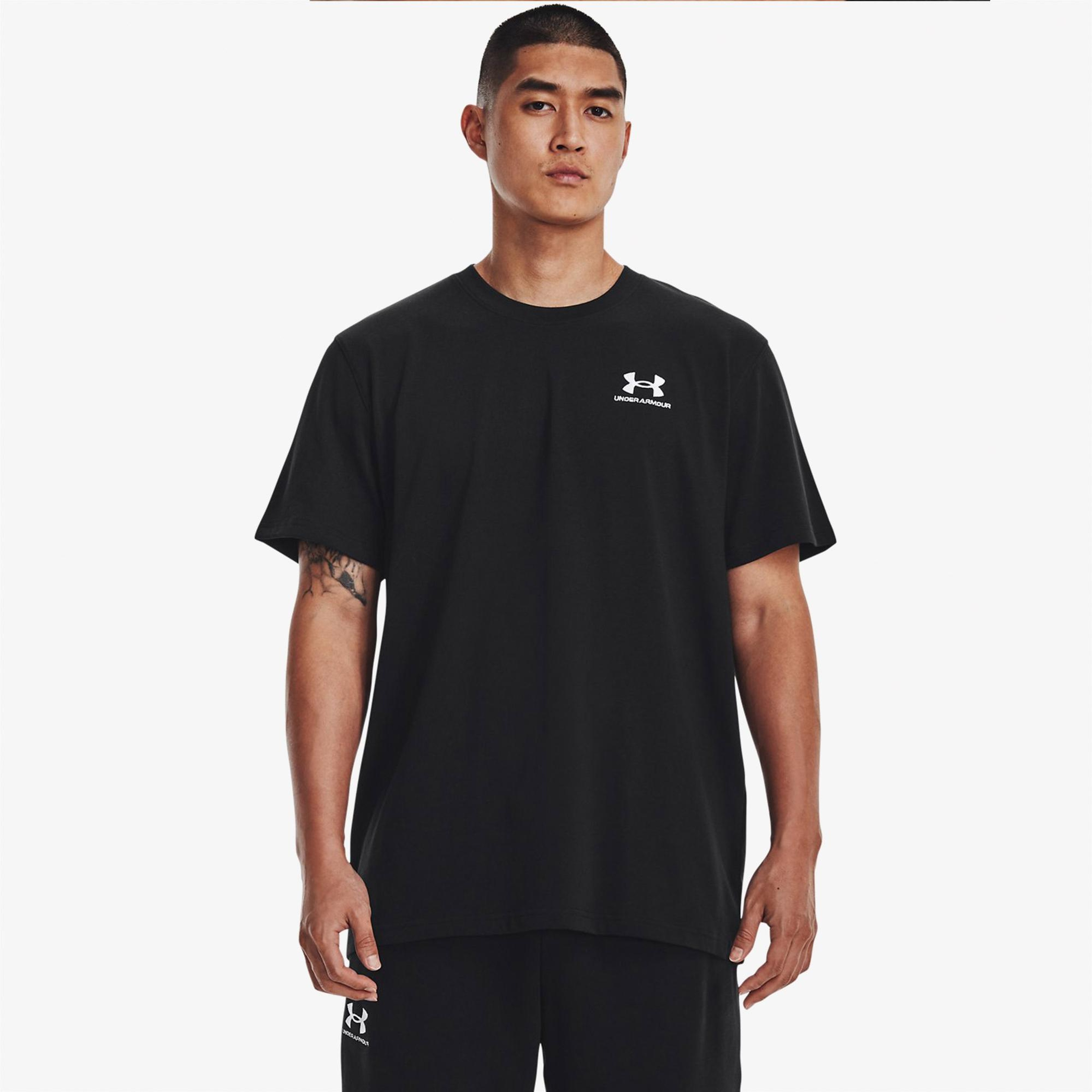 Under Armour Logo Nakışlı Heavyweight Siyah Kısa Kollu Erkek T?Shirt