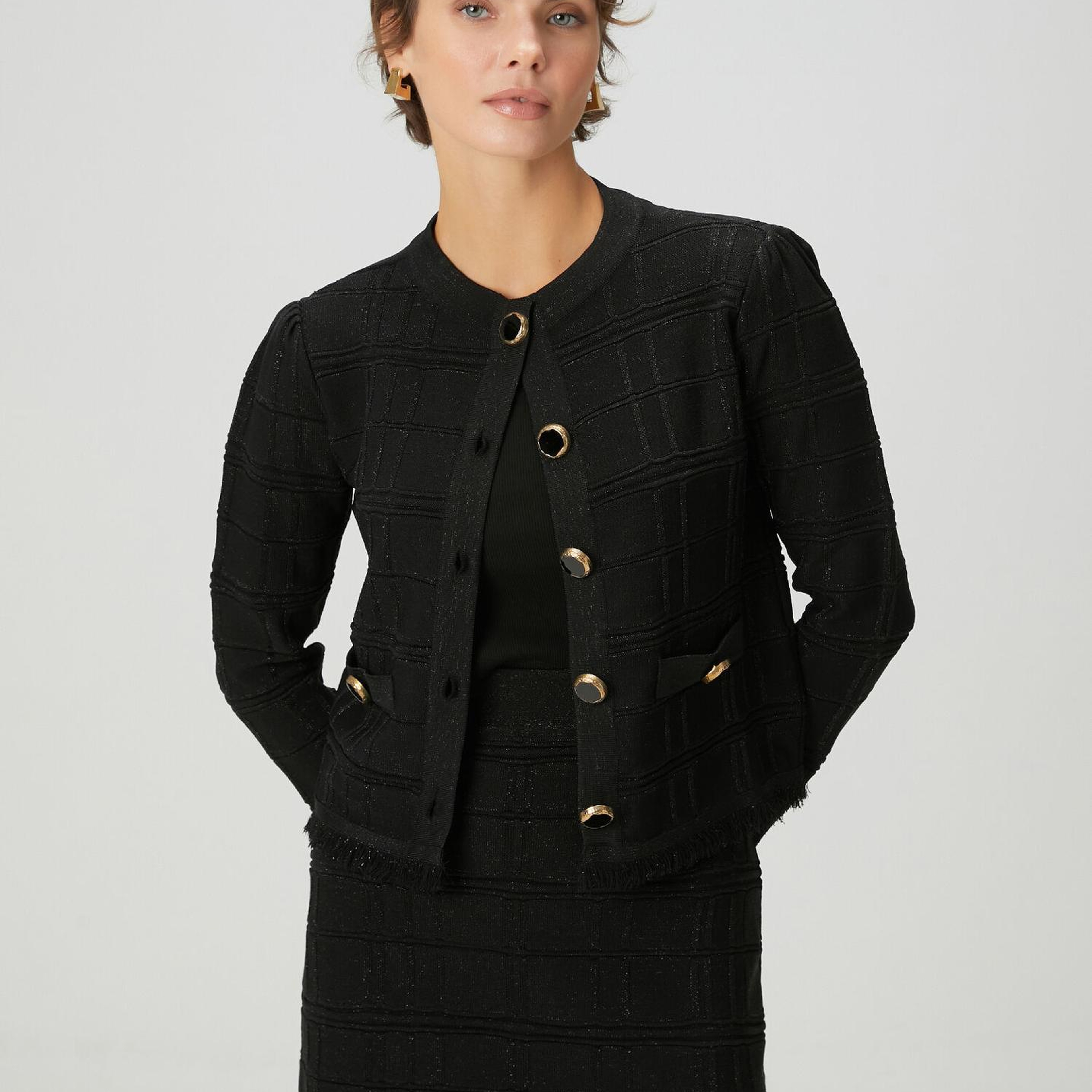 Beymen Club Kadın Siyah Simli Hırka