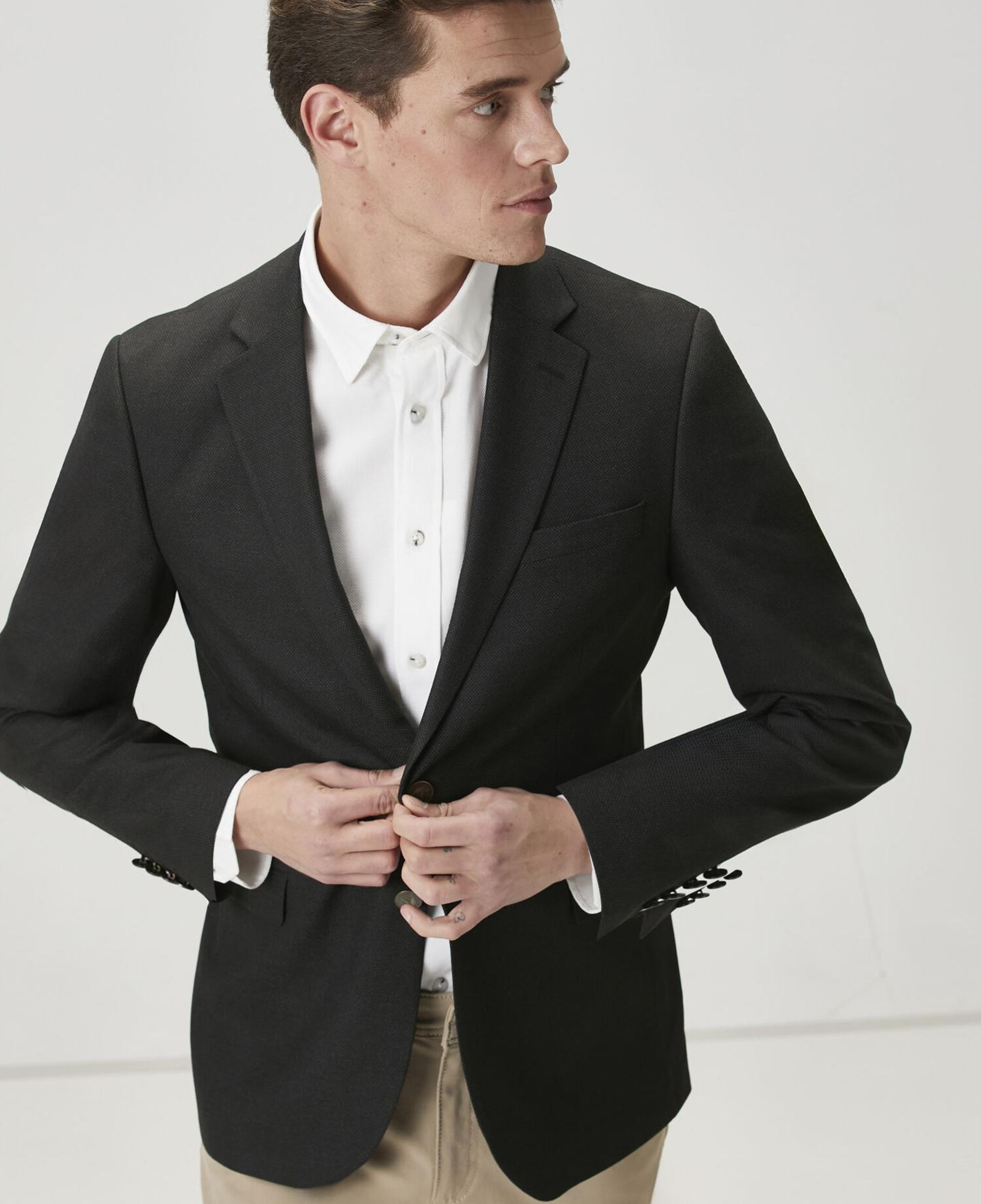 Beymen Club Erkek Antrasit Kuşgözü Dokulu Blazer