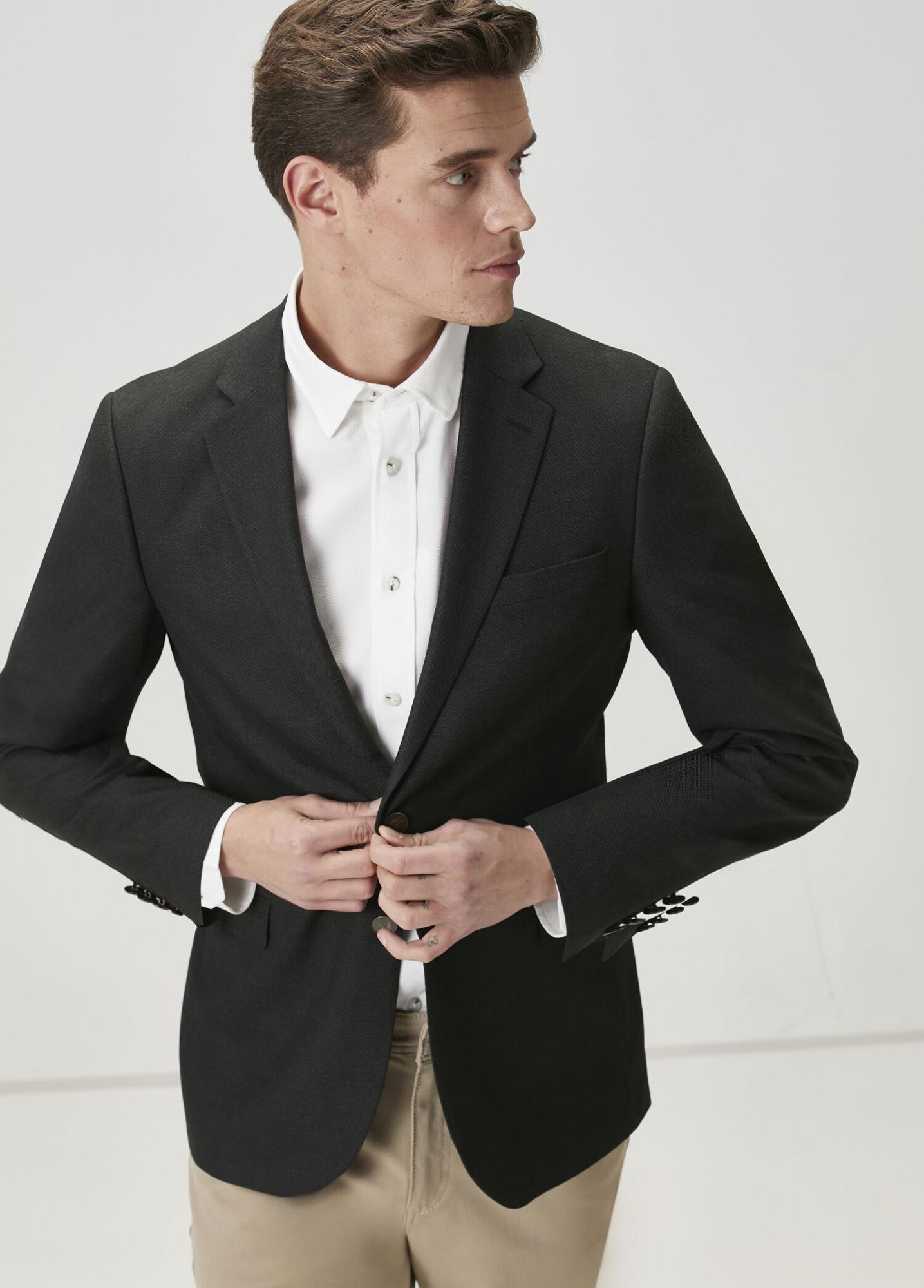 Beymen Club Erkek Antrasit Kuşgözü Dokulu Blazer