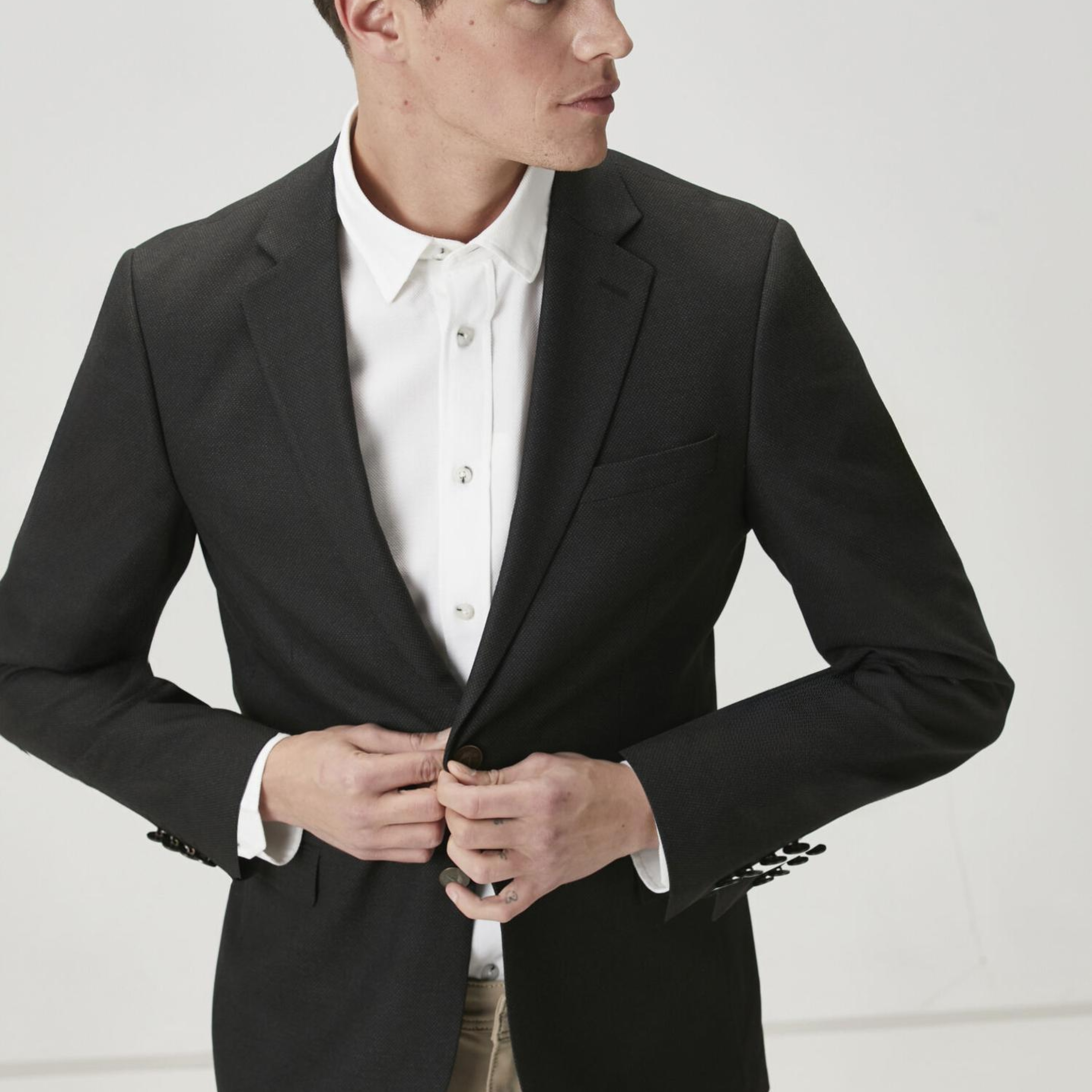 Beymen Club Erkek Antrasit Kuşgözü Dokulu Blazer